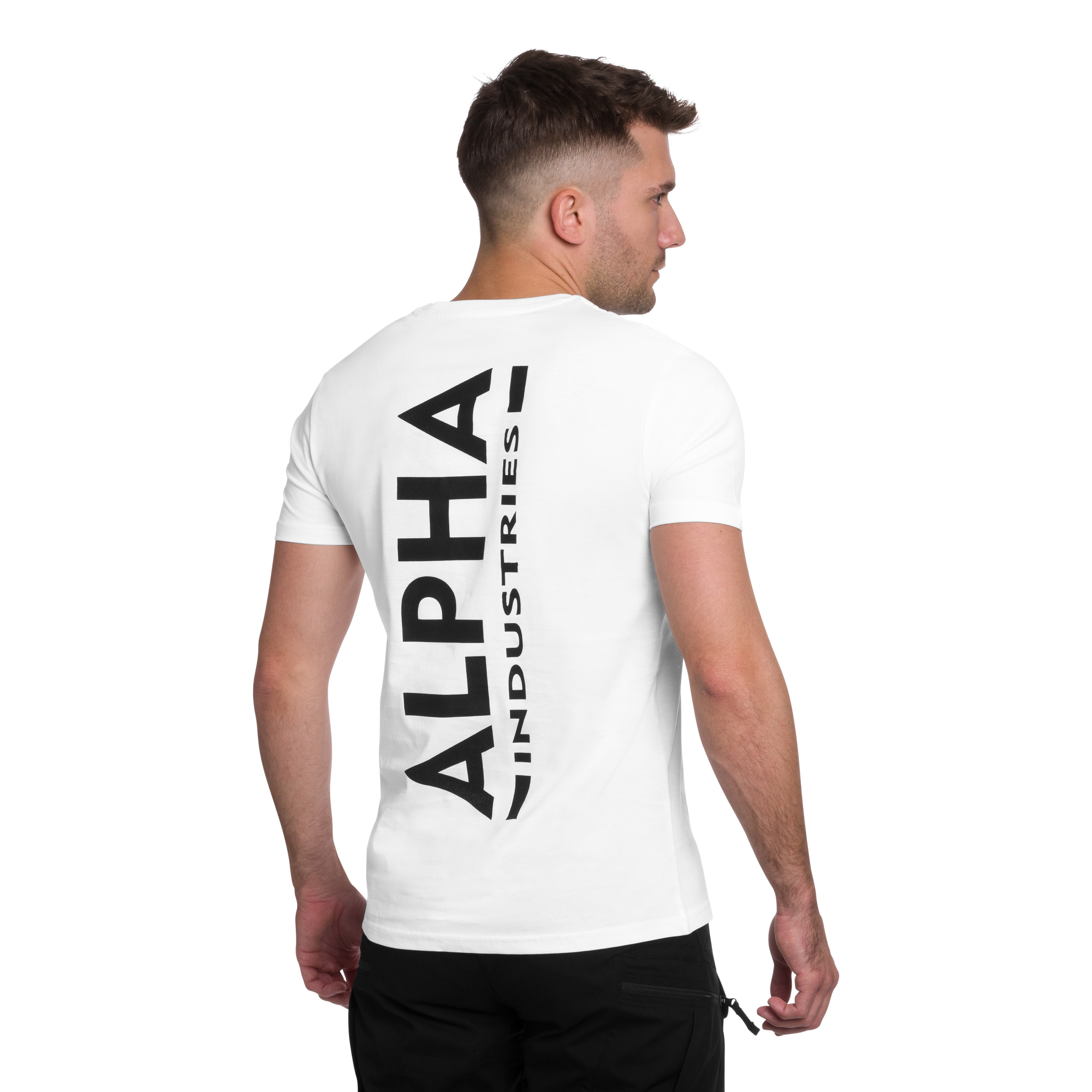 Koszulka T-Shirt Alpha Industries Backprint - White