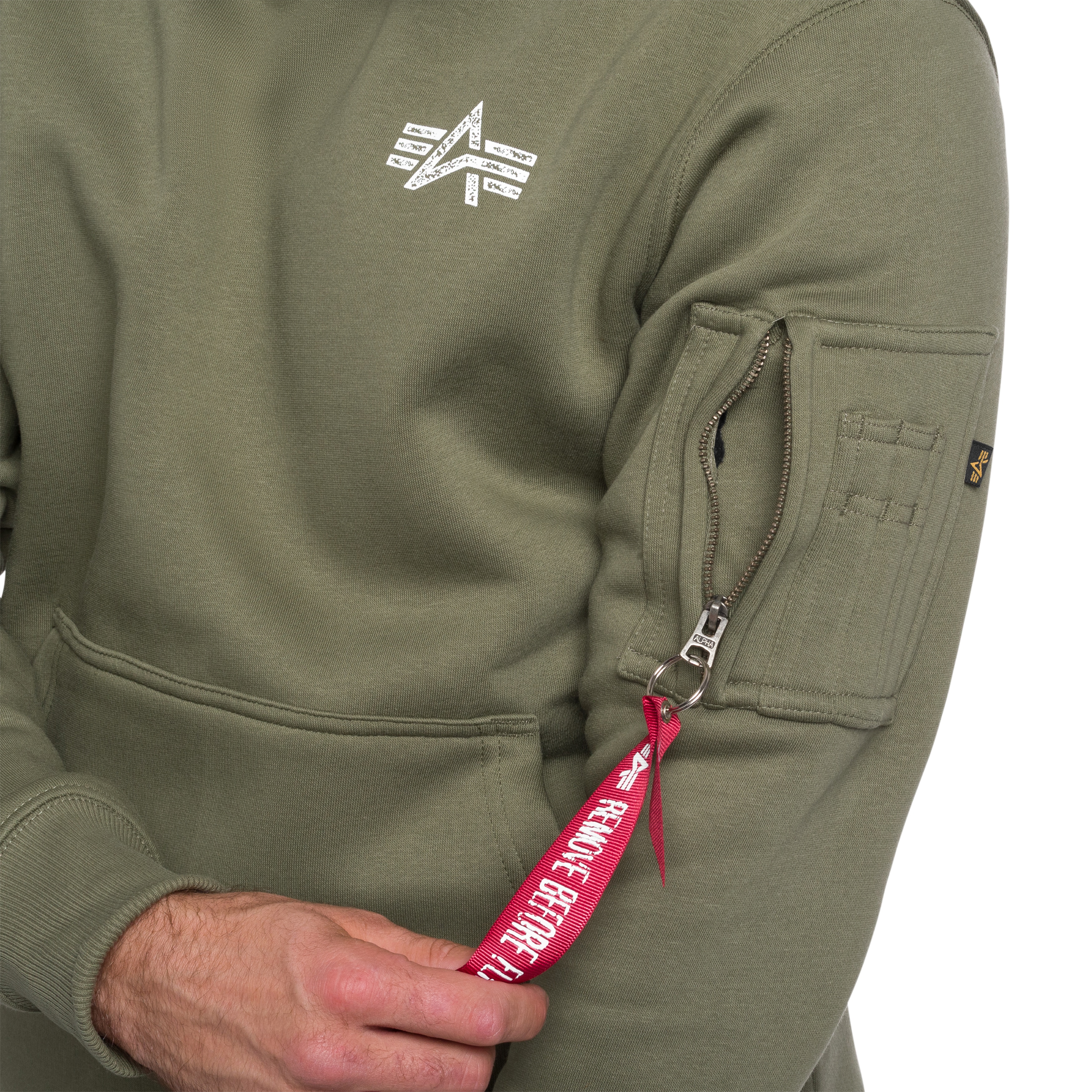 Кофта Alpha Industries Signature Back Print - Sage Green