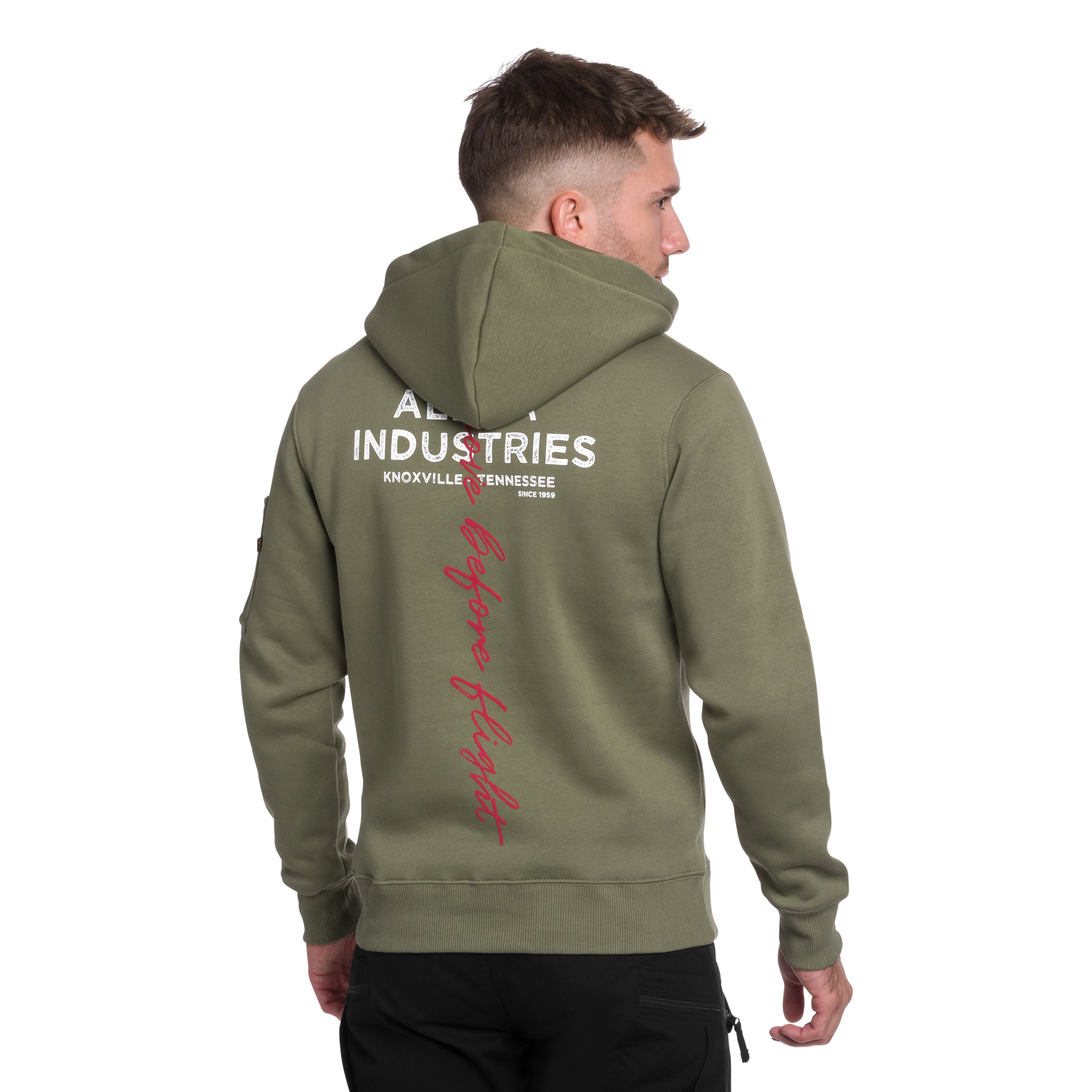 Кофта Alpha Industries Signature Back Print - Sage Green