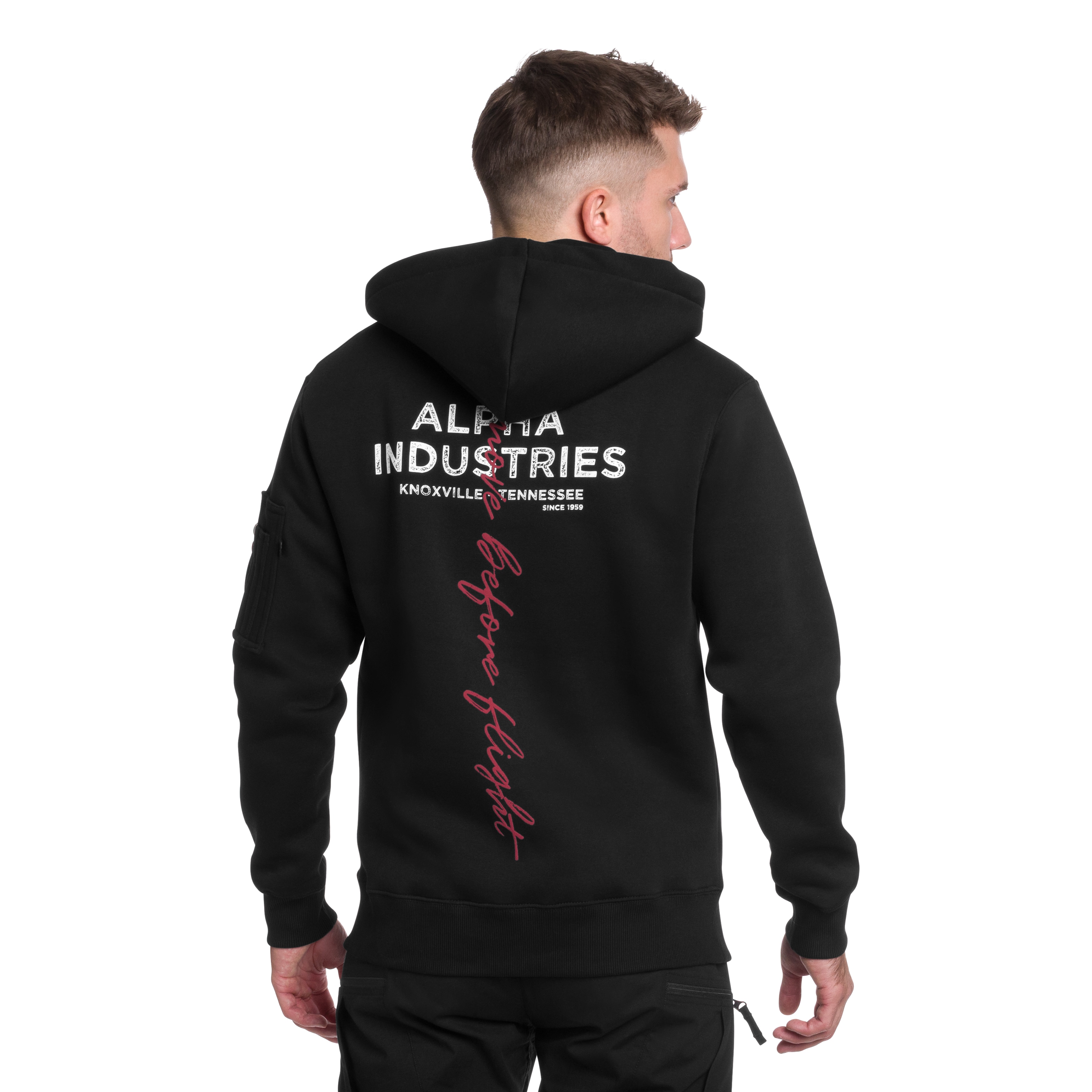 Bluza Alpha Industries Signature Back Print - Black