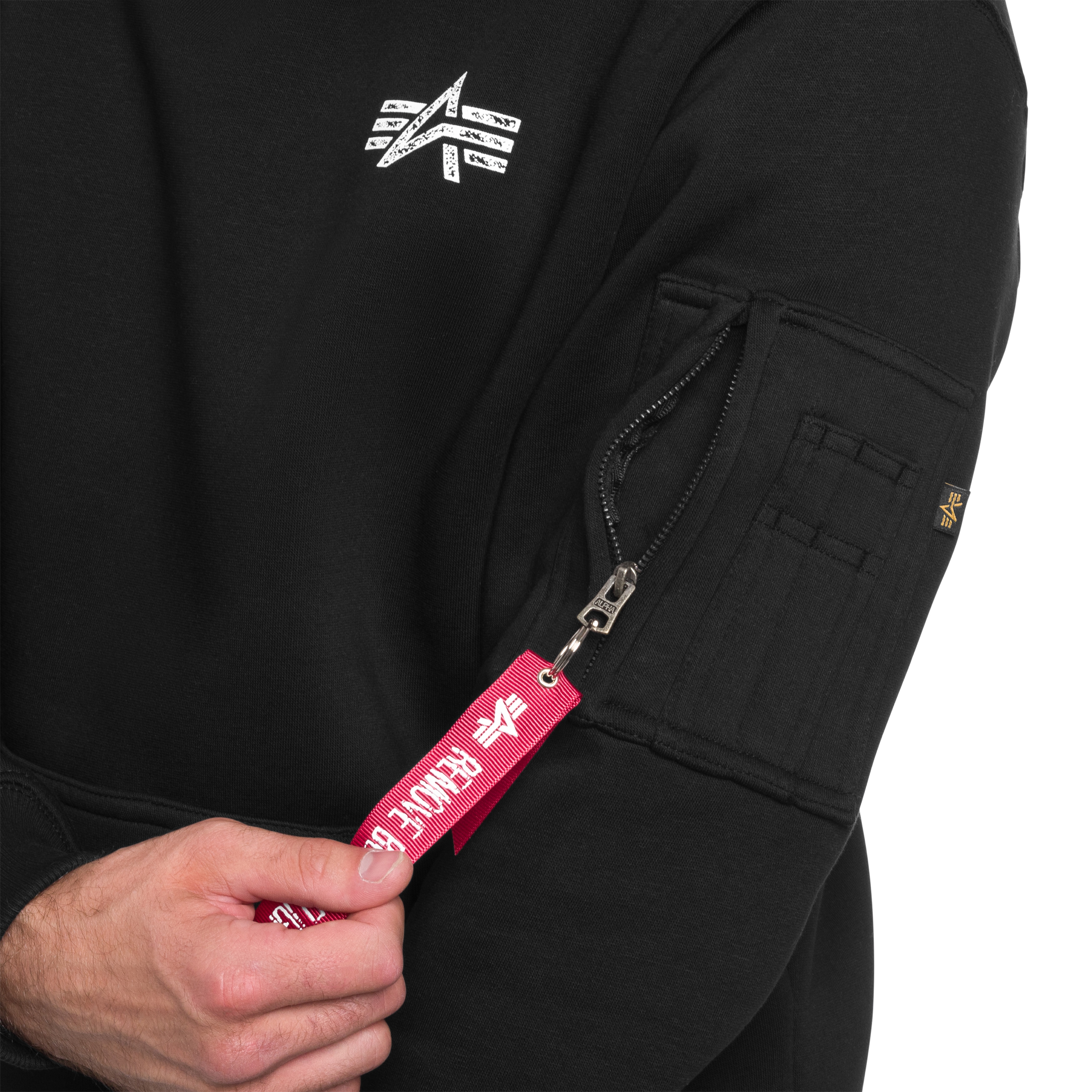 Bluza Alpha Industries Signature Back Print - Black