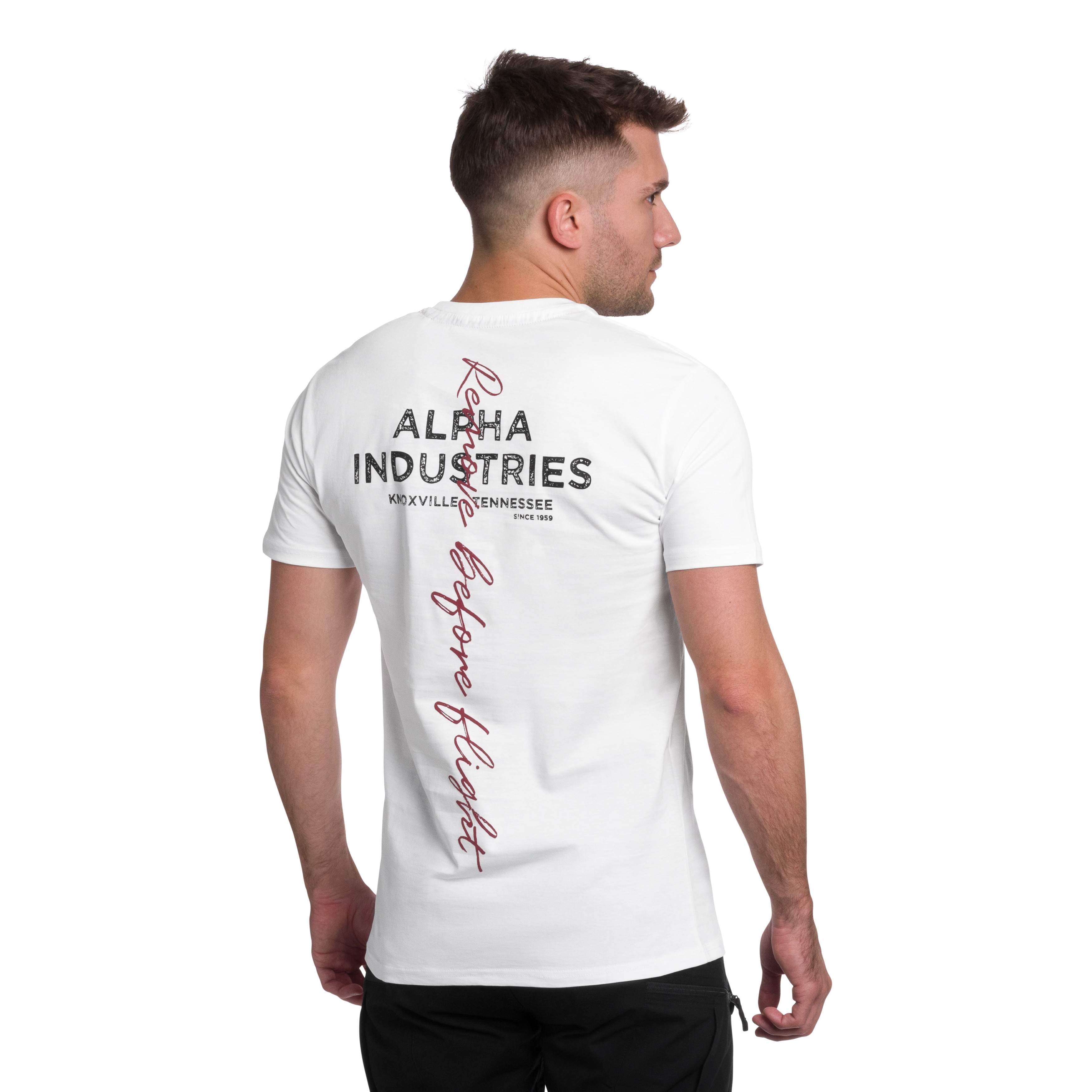 Футболка T-shirt Alpha Industries Signature Back Print - White