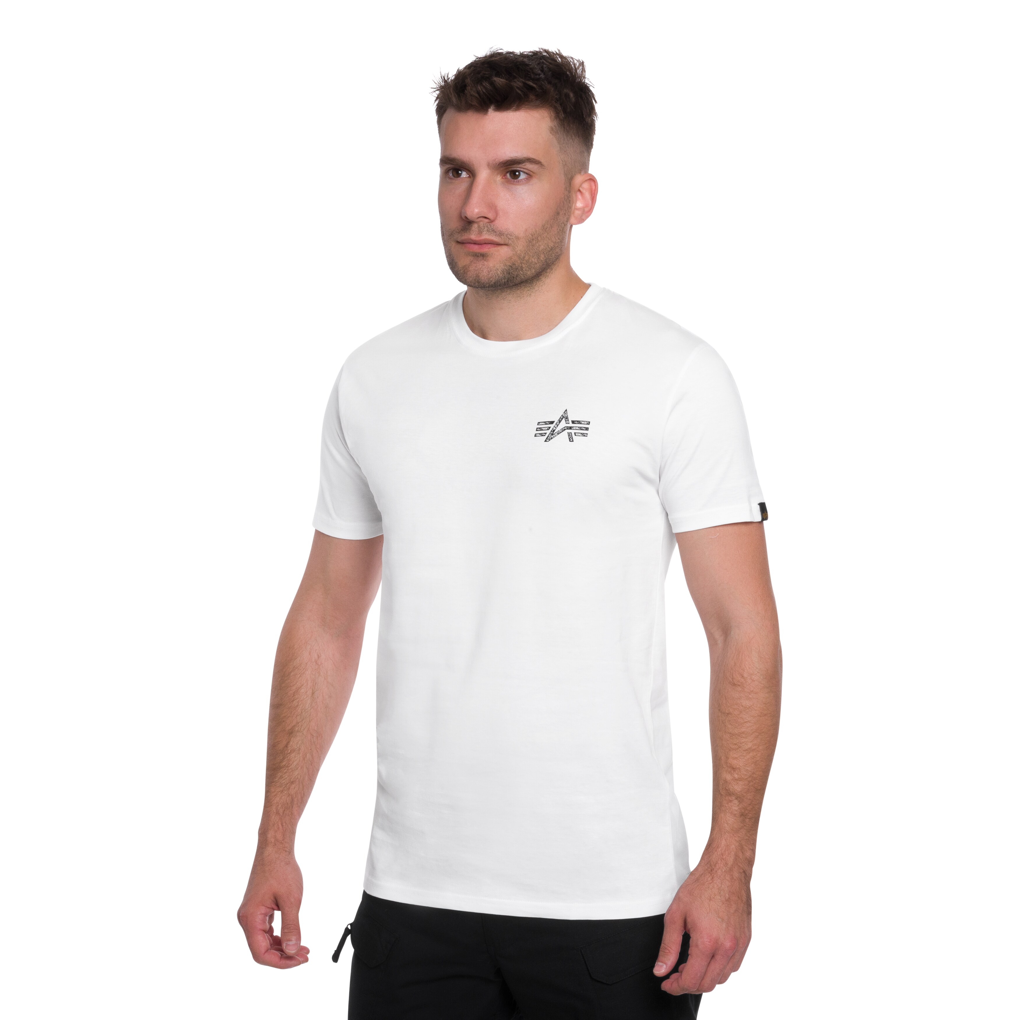 Koszulka T-shirt Alpha Industries Signature Back Print - White