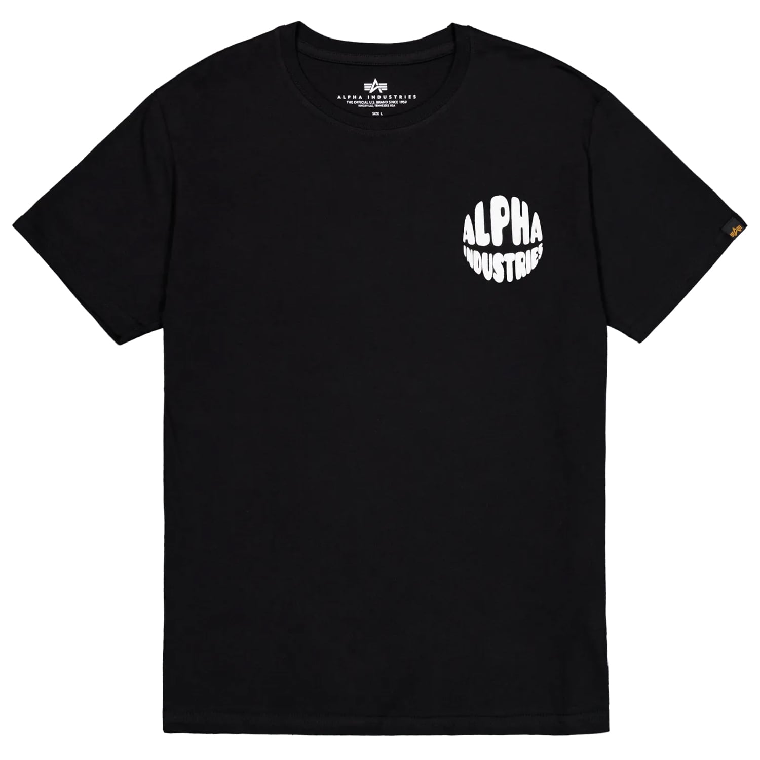 Koszulka T-shirt Alpha Industries Logo Back Print - Black