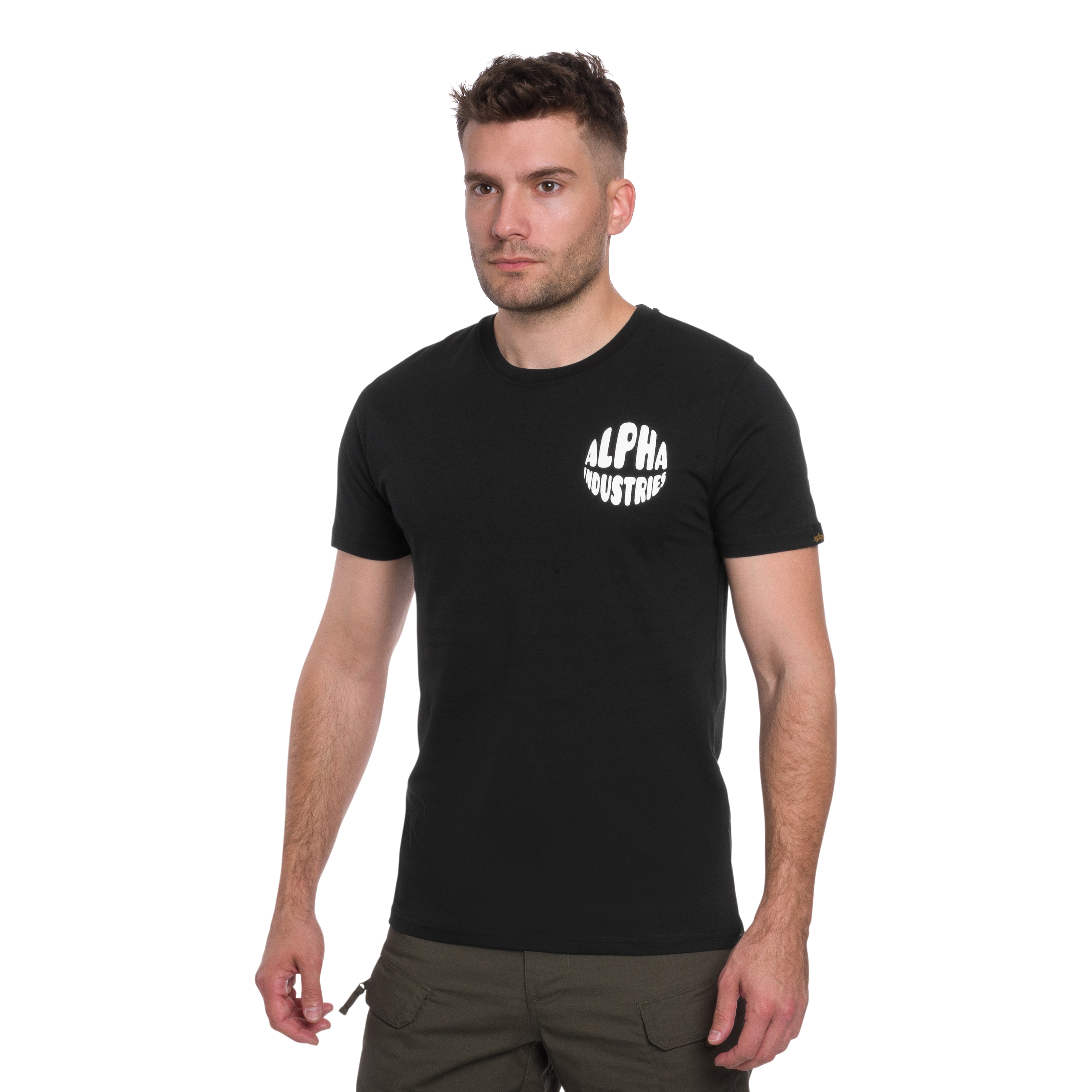 Koszulka T-shirt Alpha Industries Logo Back Print - Black