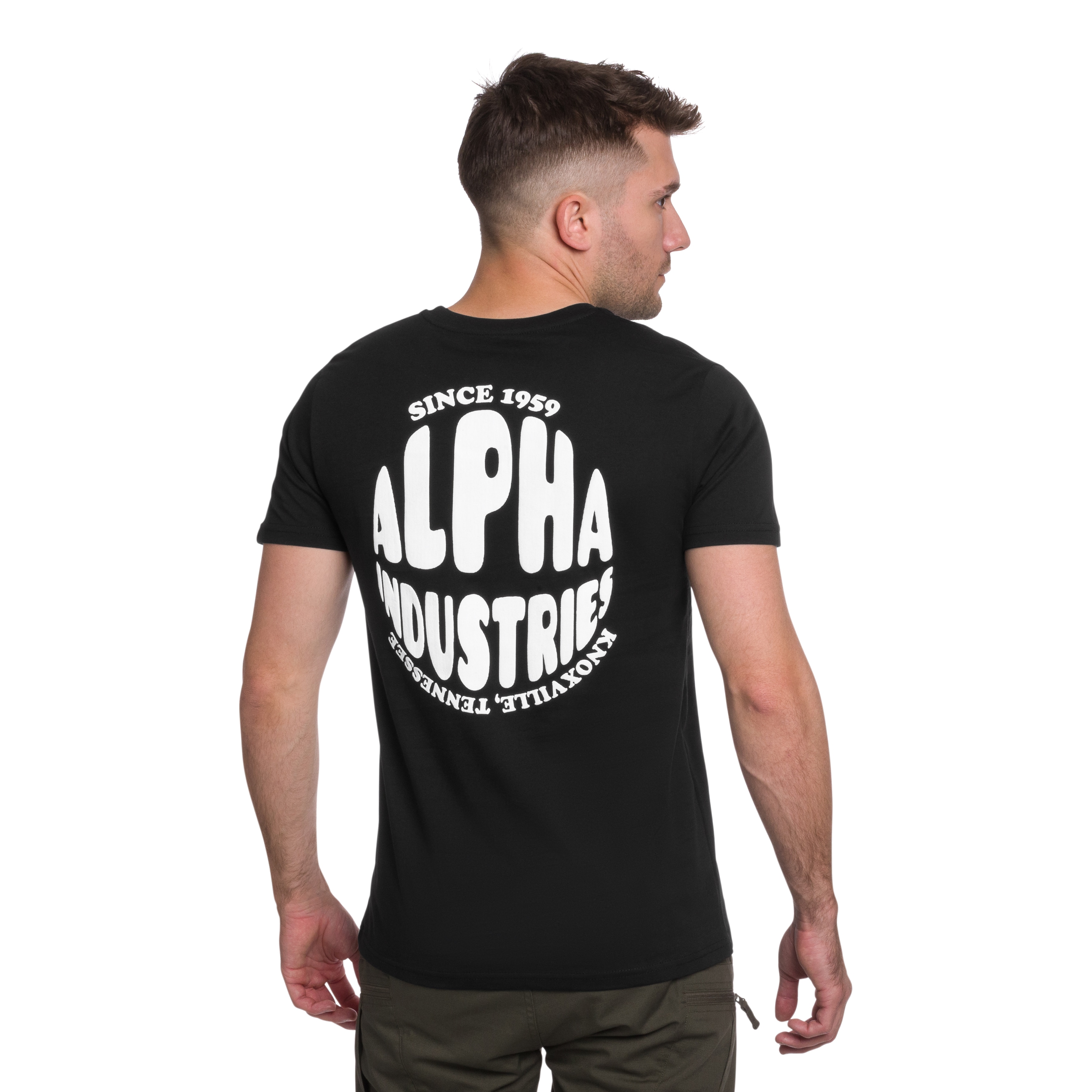 Koszulka T-shirt Alpha Industries Logo Back Print - Black
