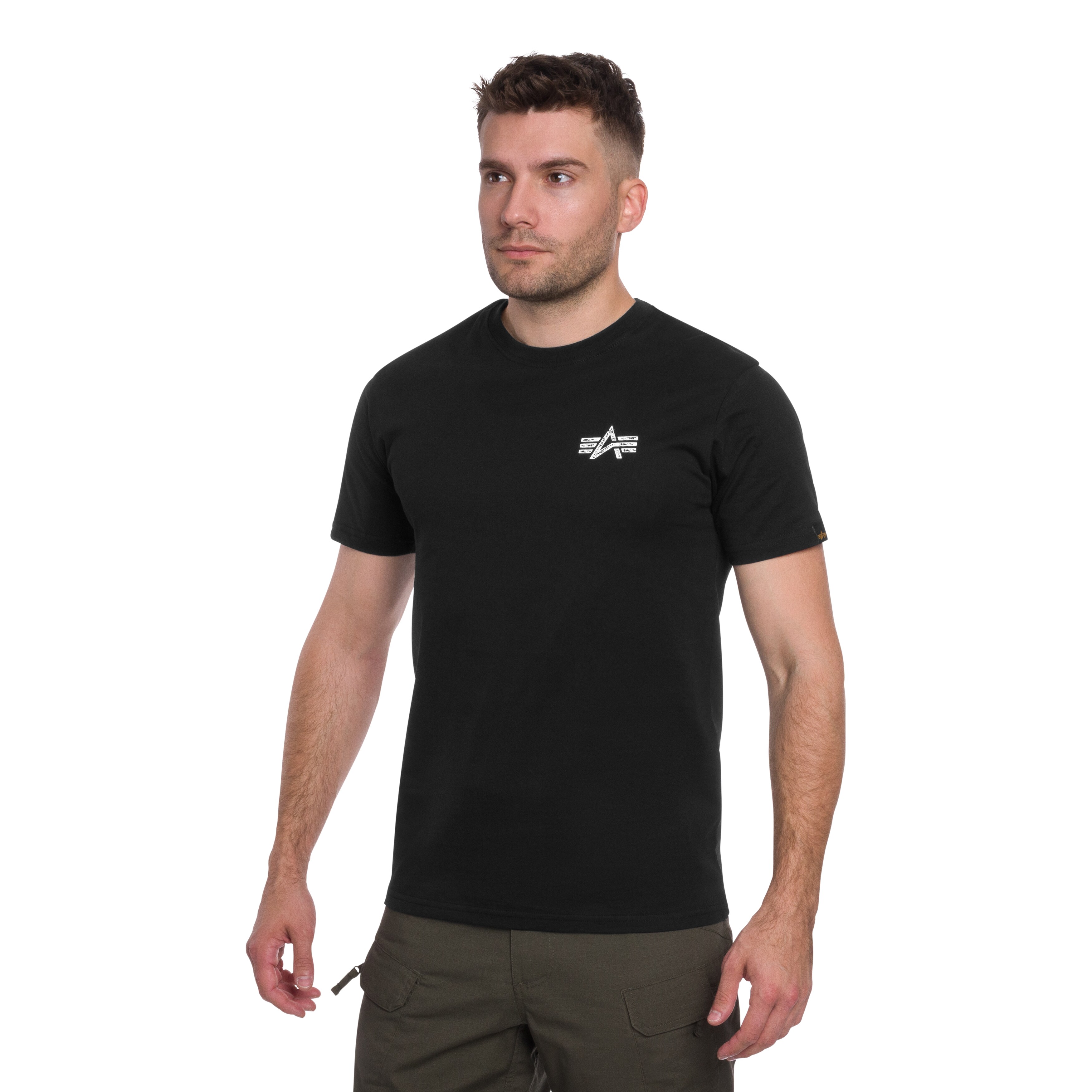 Koszulka T-shirt Alpha Industries Signature Back Print - Black