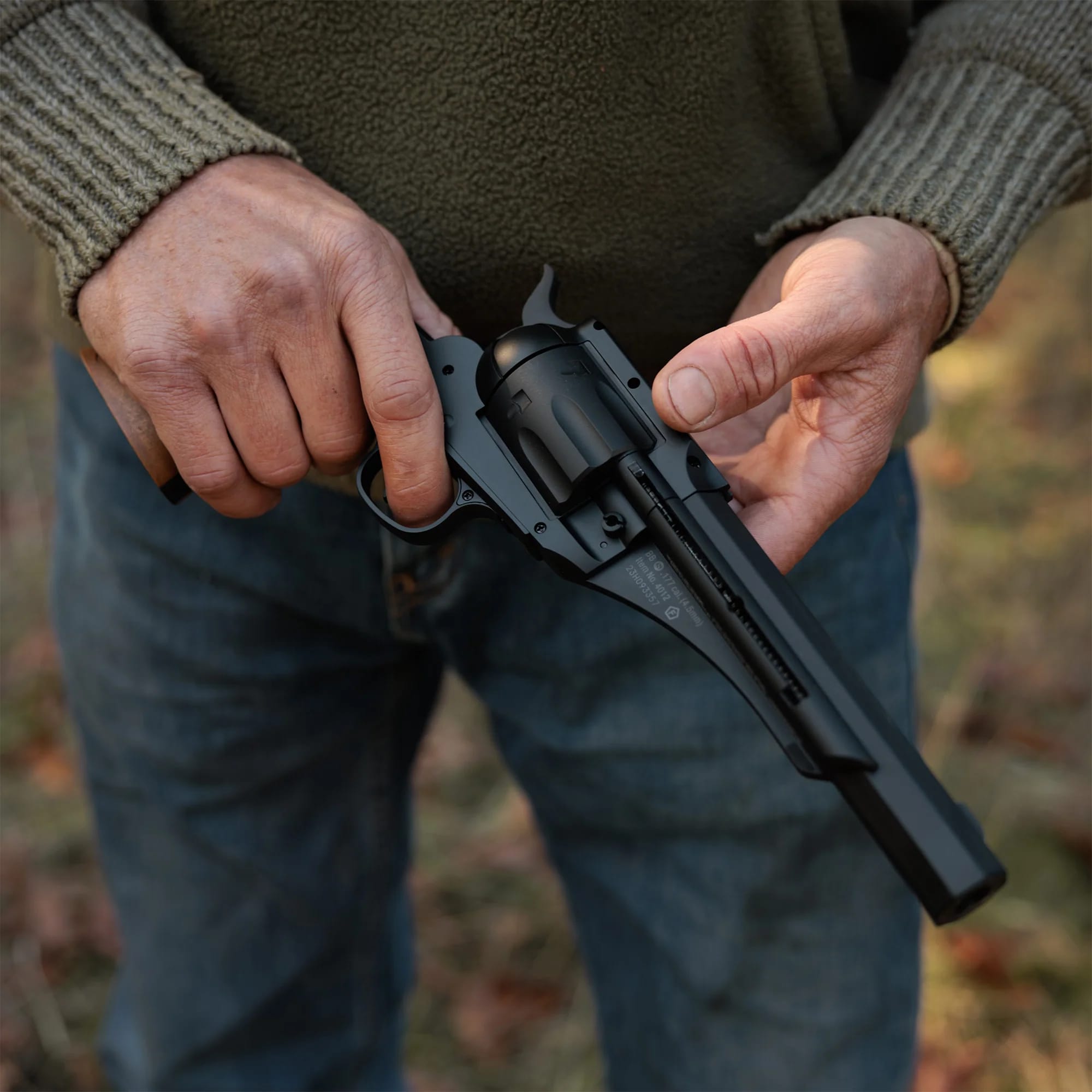 Пневматичний револьвер Barra Airguns 4012 1858 BB 4,5 мм - Black