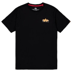 Koszulka T-shirt Alpha Industries Puff Print Logo Back Print - Black