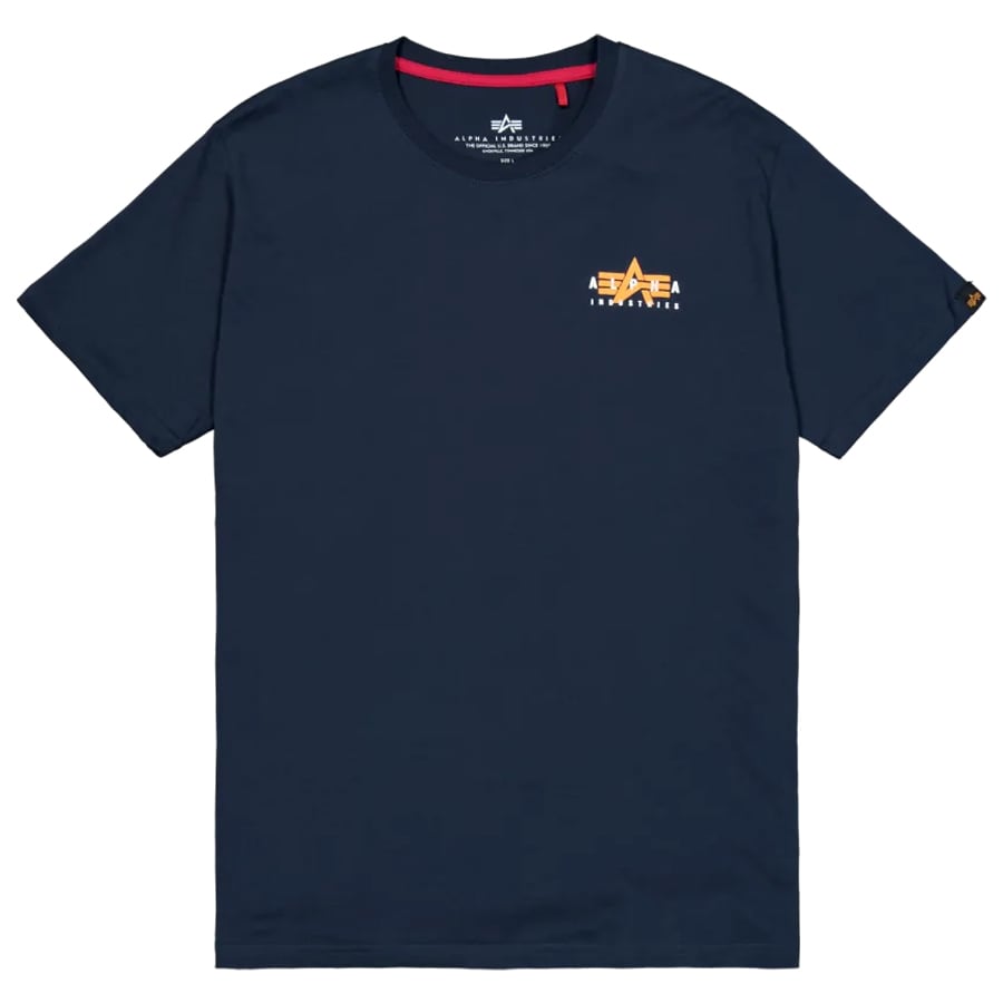 Koszulka T-shirt Alpha Industries Puff Print Logo Back Print - Rep Blue