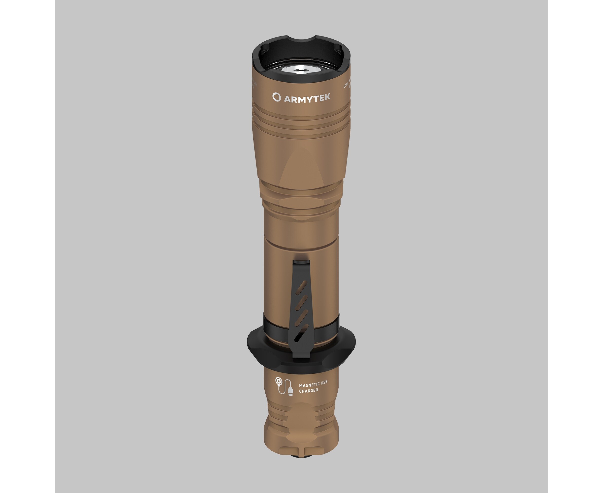 Latarka Armytek Dobermann Pro Magnet USB Warm Sand - 1400 lumenów