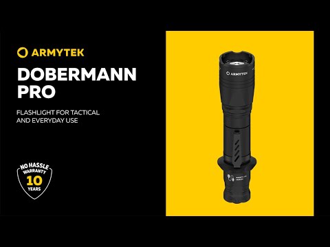 Latarka Armytek Dobermann Pro Magnet USB Warm Sand - 1400 lumenów