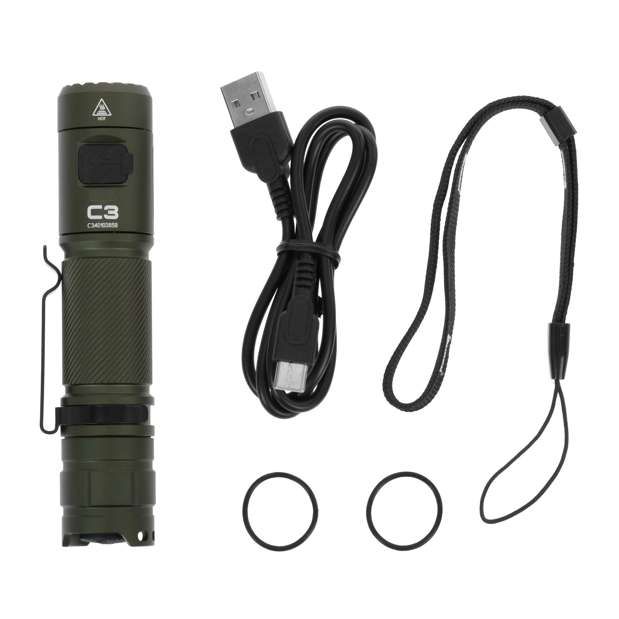 Latarka Wuben C3 Army Green - 1200 lumenów