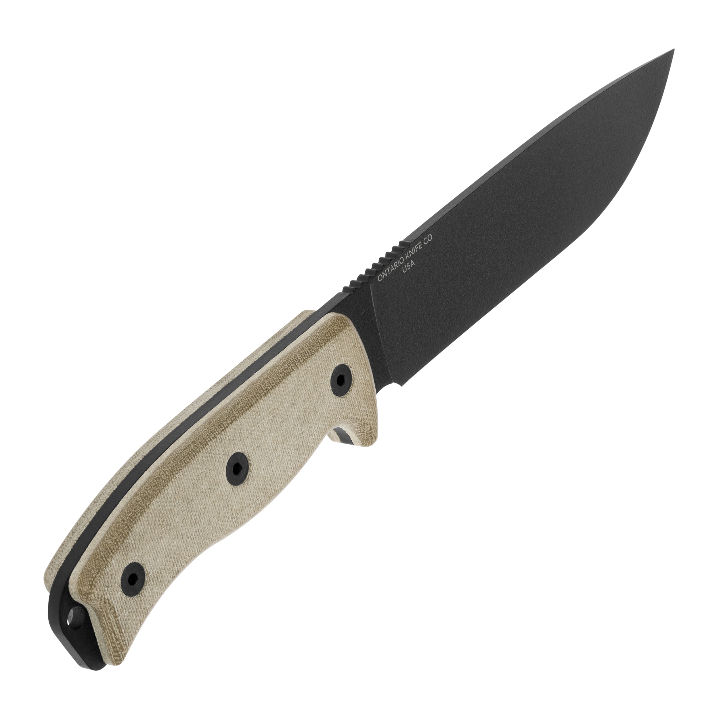 Nóż Ontario Rat 7 Nylon Sheath - Black Edge