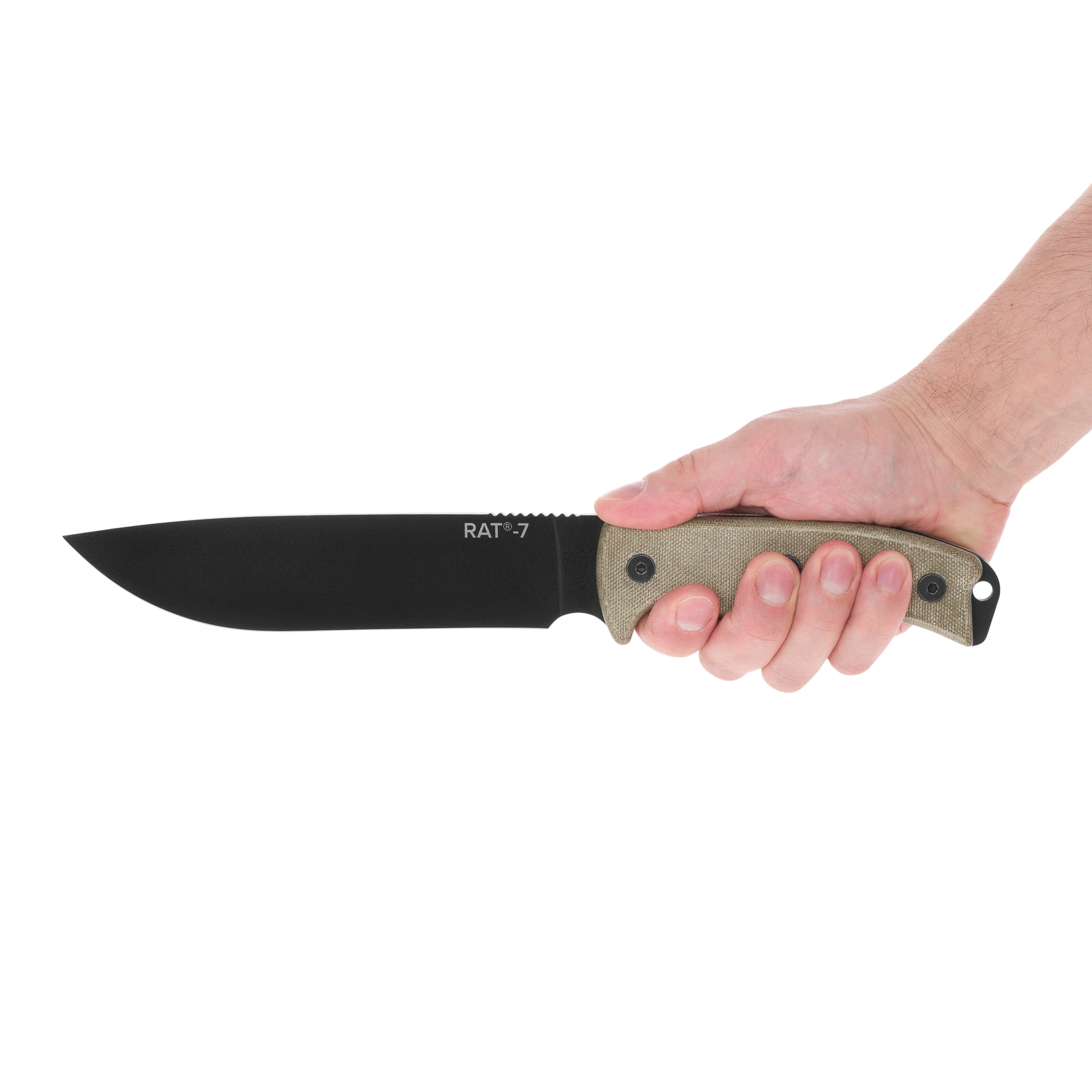 Nóż Ontario Rat 7 Nylon Sheath - Black Edge