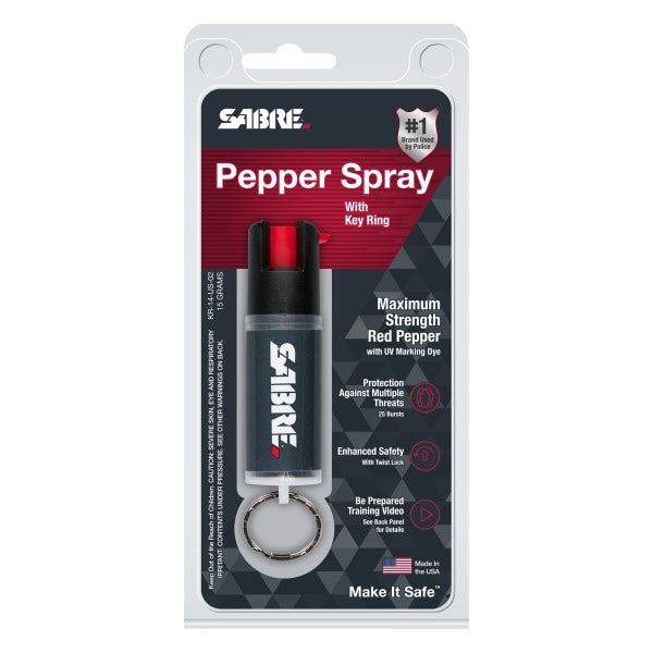 Gaz pieprzowy Sabre Red Keychain 15,9 ml - strumień