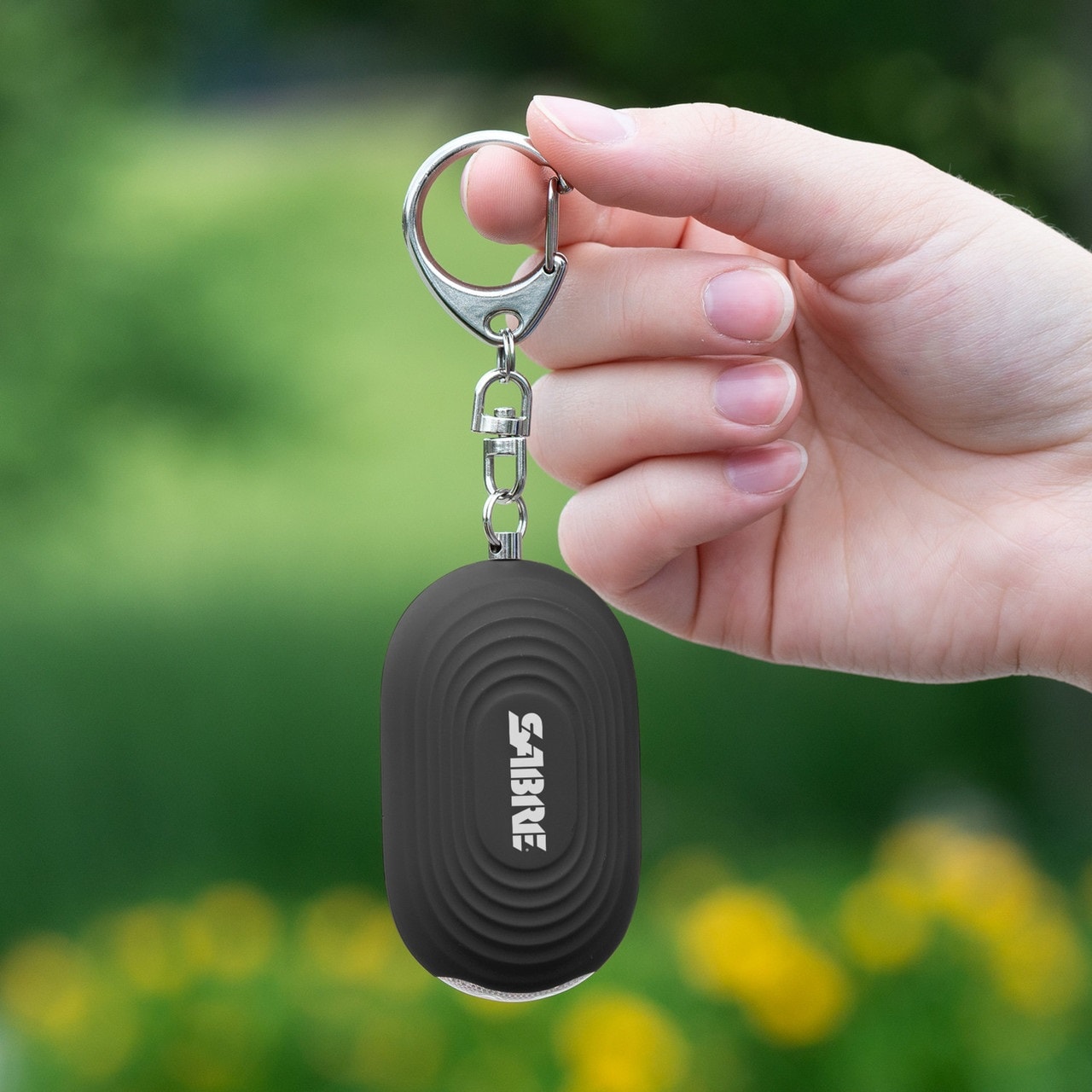 Alarm osobisty Sabre Red LED Light Snap Hook - Black