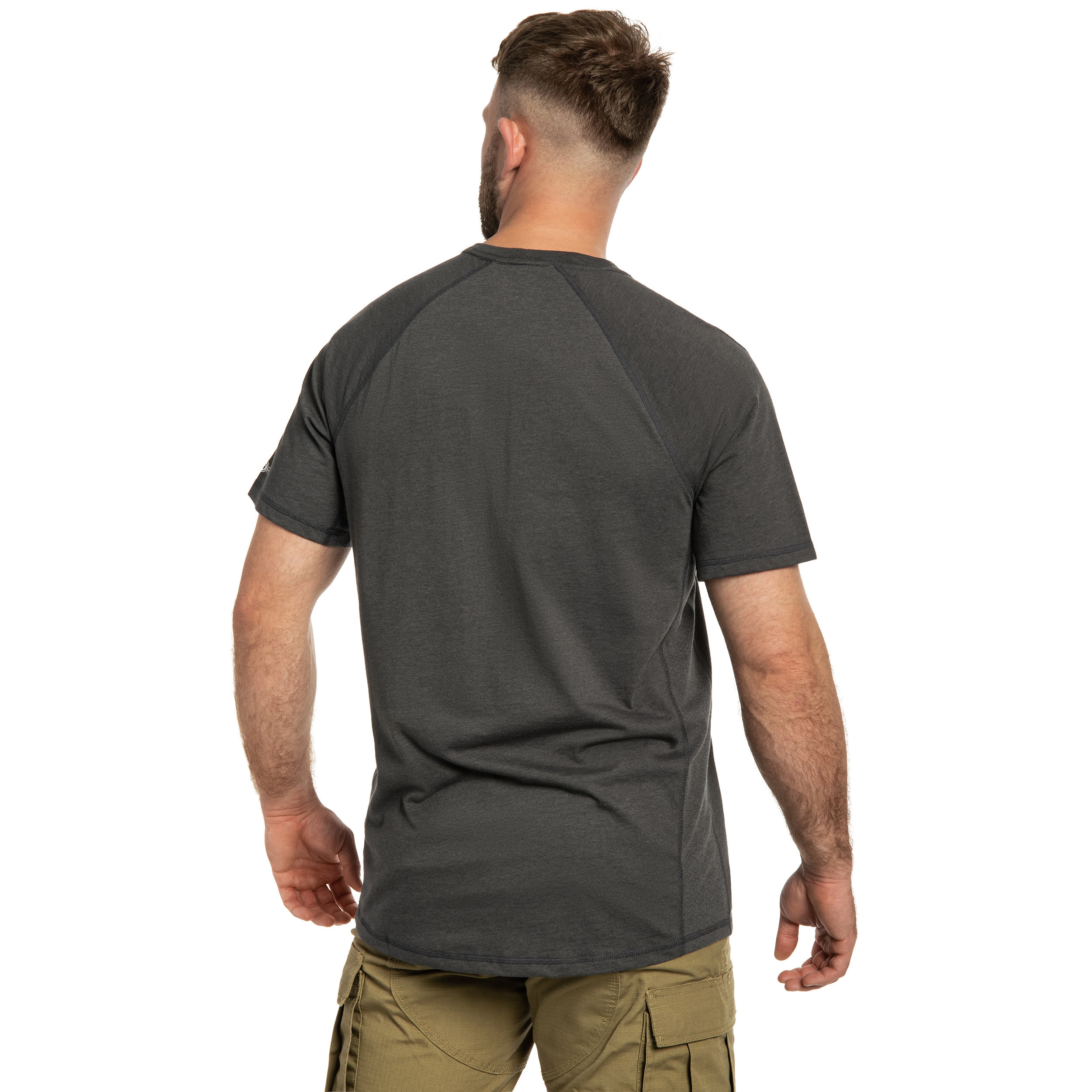 Футболка Carhartt Force Midweight S/S Logo Graphic - Carbon Heather