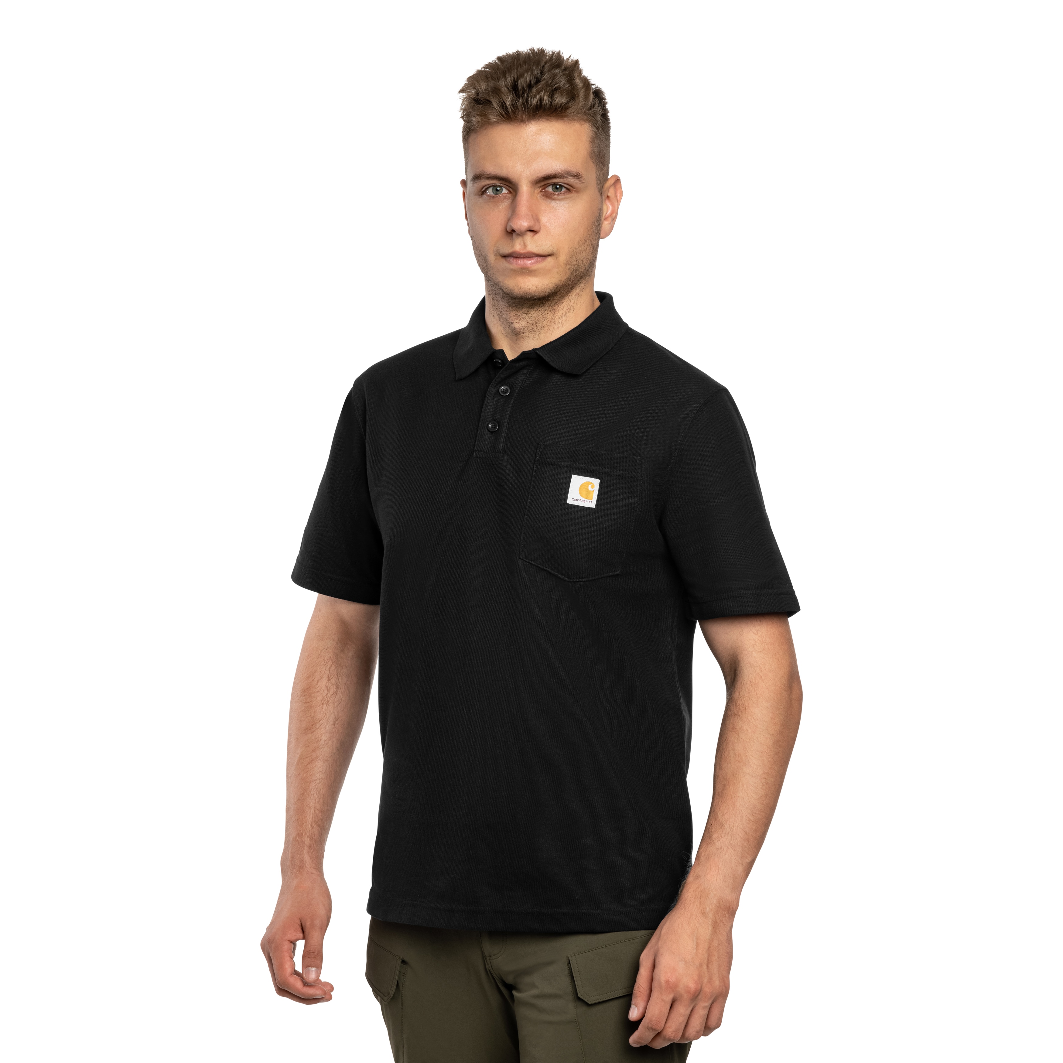 Футболка Поло Carhartt Midweight Short Sleeve - Black