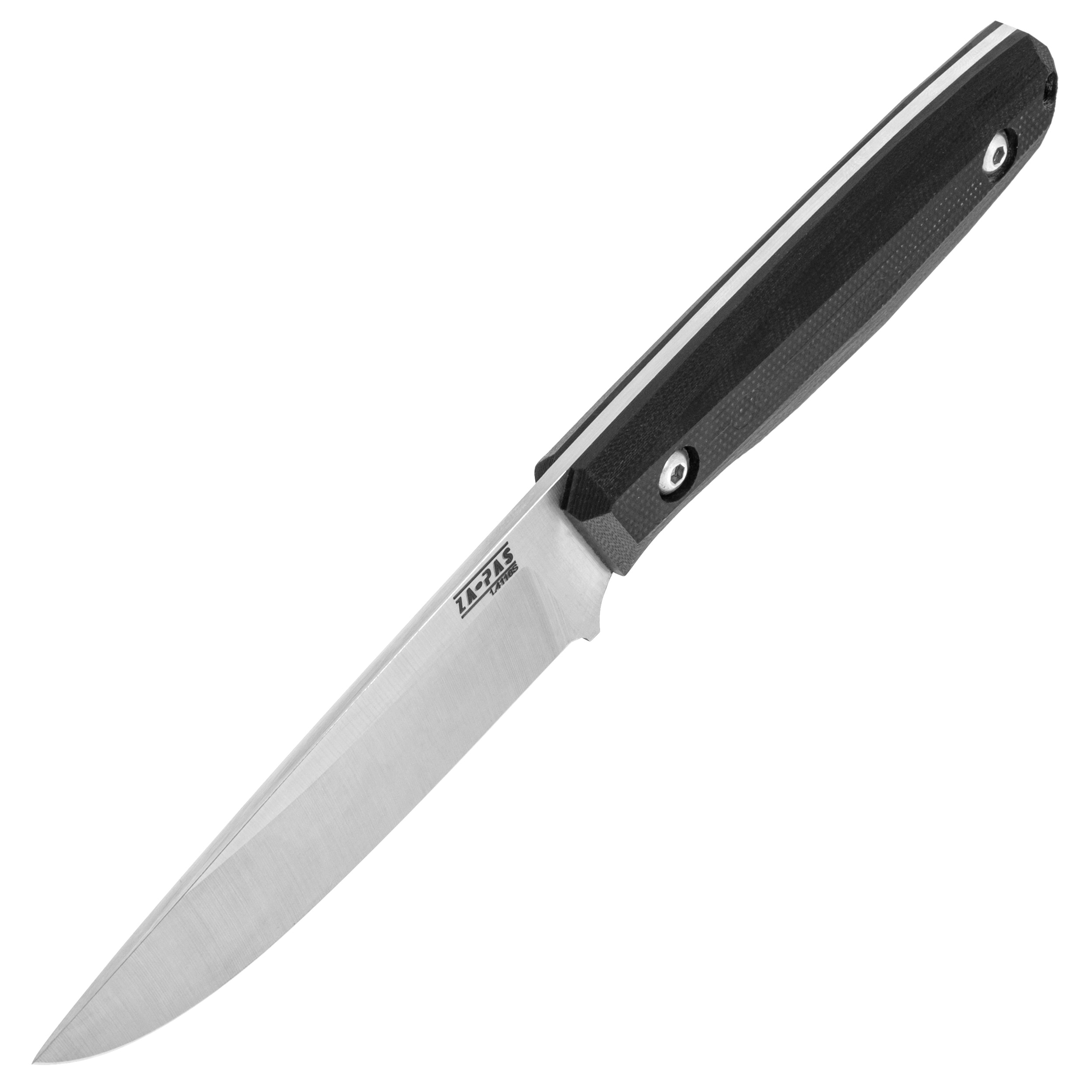 Za-Pas Be2 Satin G10 Fixed Blade Knife - Black