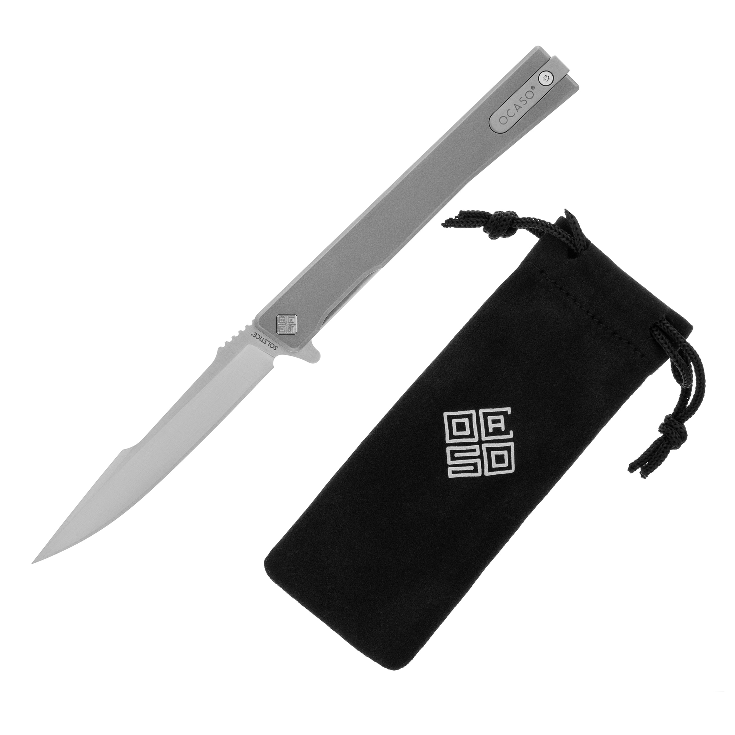 Nóż składany Ocaso Solstice Harpoon Titanium - Satin