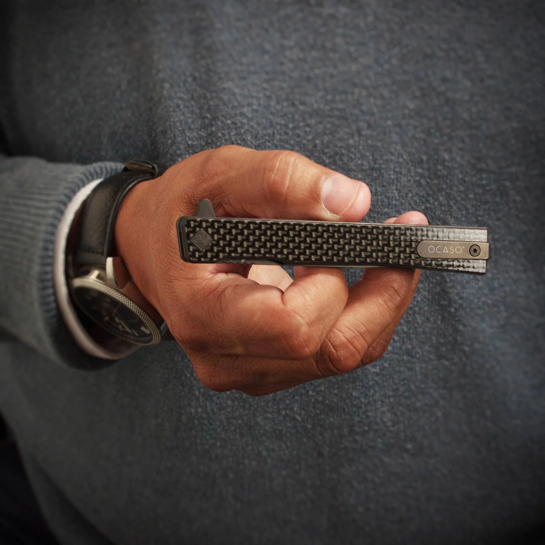 Nóż składany Ocaso Solstice Carbon Fiber - Black