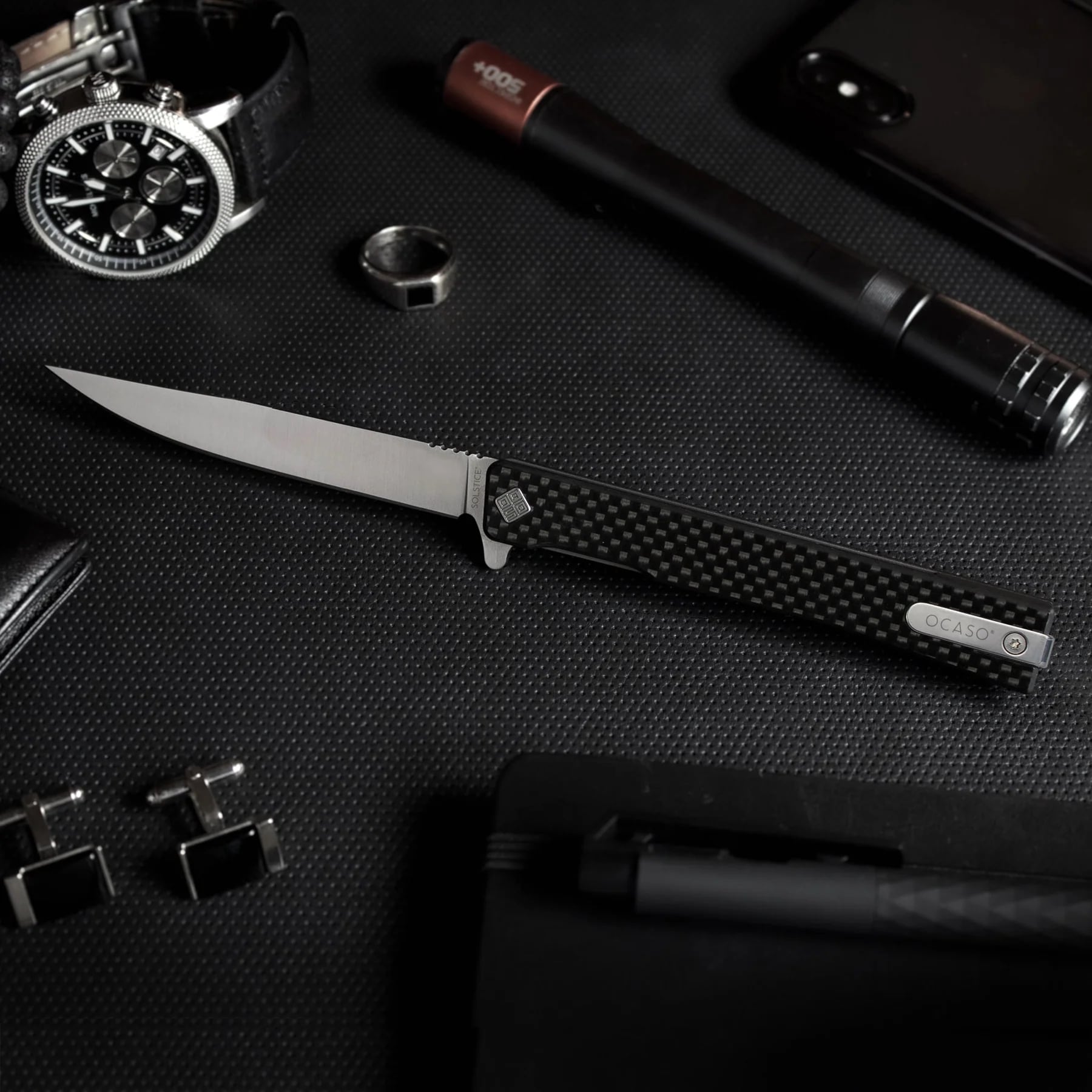 Nóż składany Ocaso Solstice Carbon Fiber - Satin