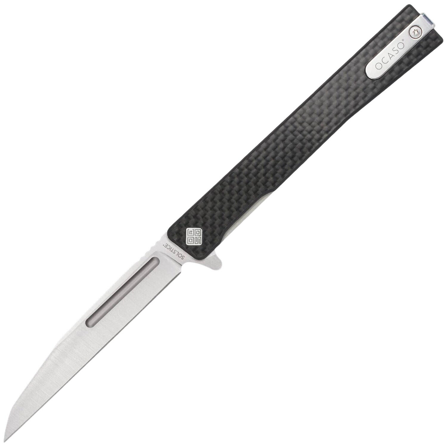 Nóż składany Ocaso Solstice Carbon Fiber Wharncliffe Blade - Satin