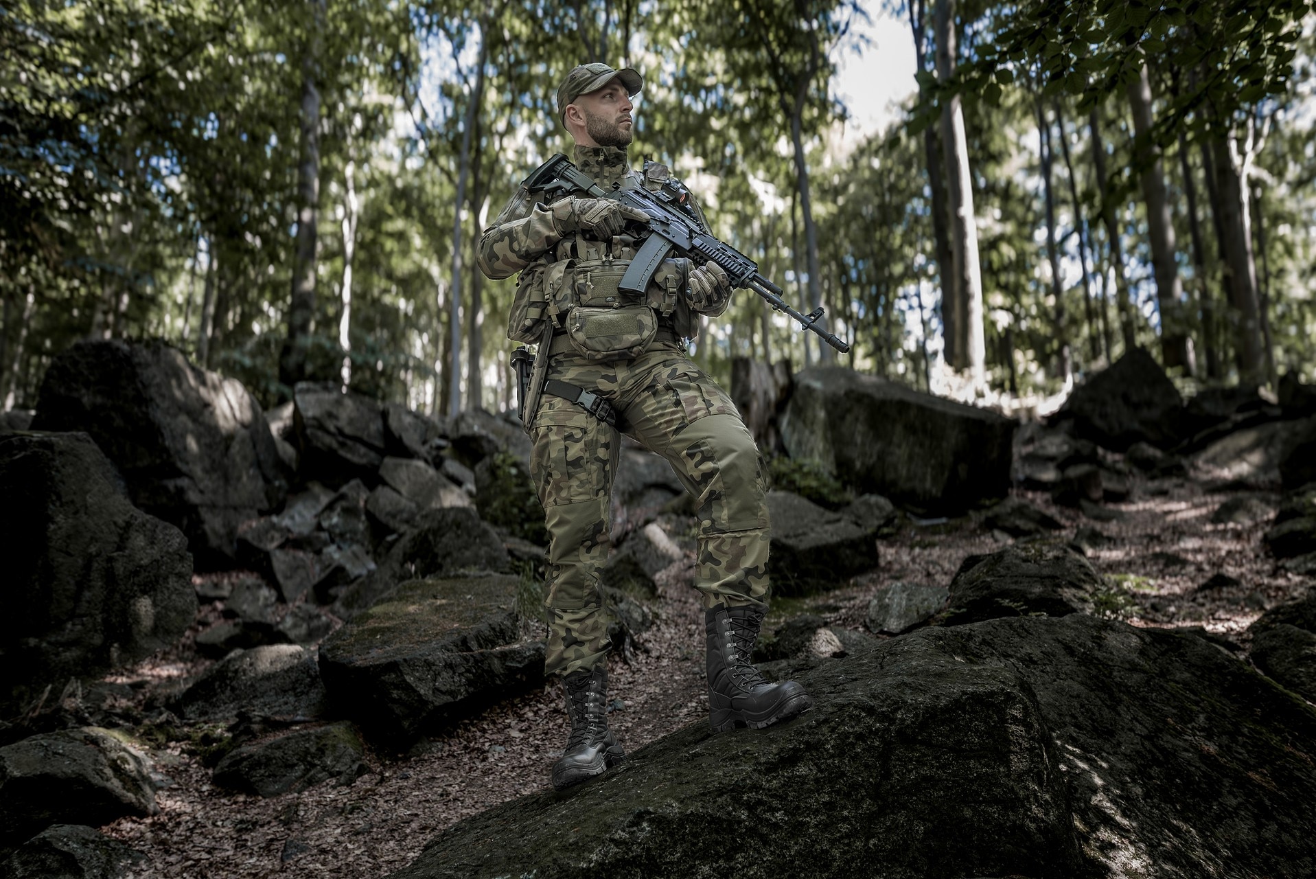 Штани Helikon MCDU NyCo Rip-Stop - PL Woodland