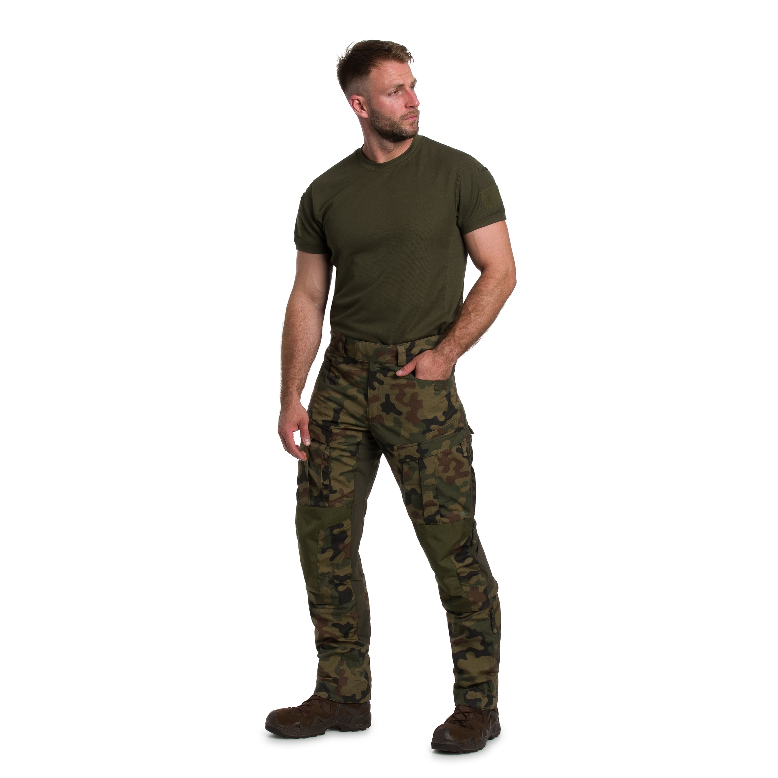 Spodnie Helikon MCDU NyCo Rip-Stop - PL Woodland