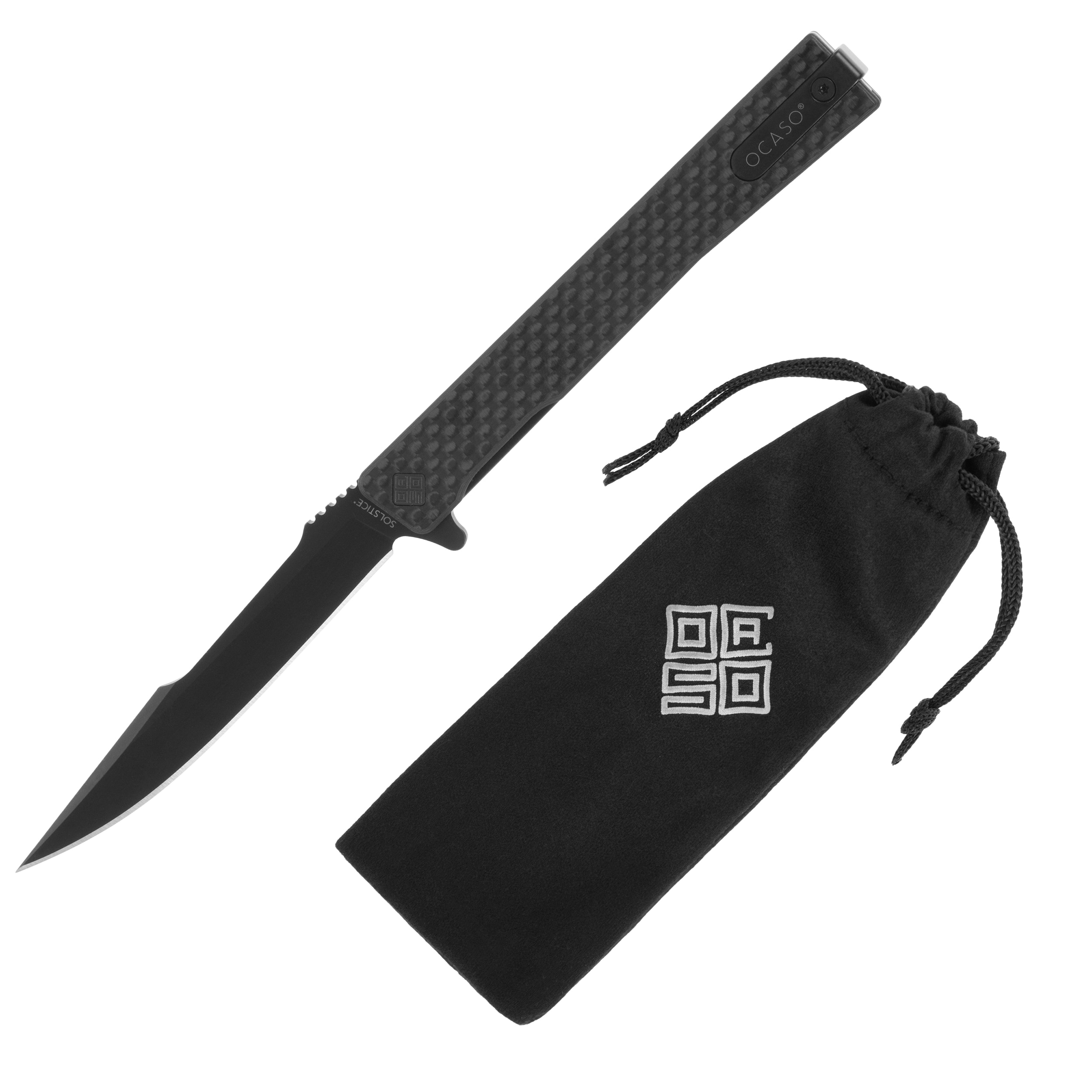 Nóż składany Ocaso Solstice Harpoon Carbon Fiber - Black