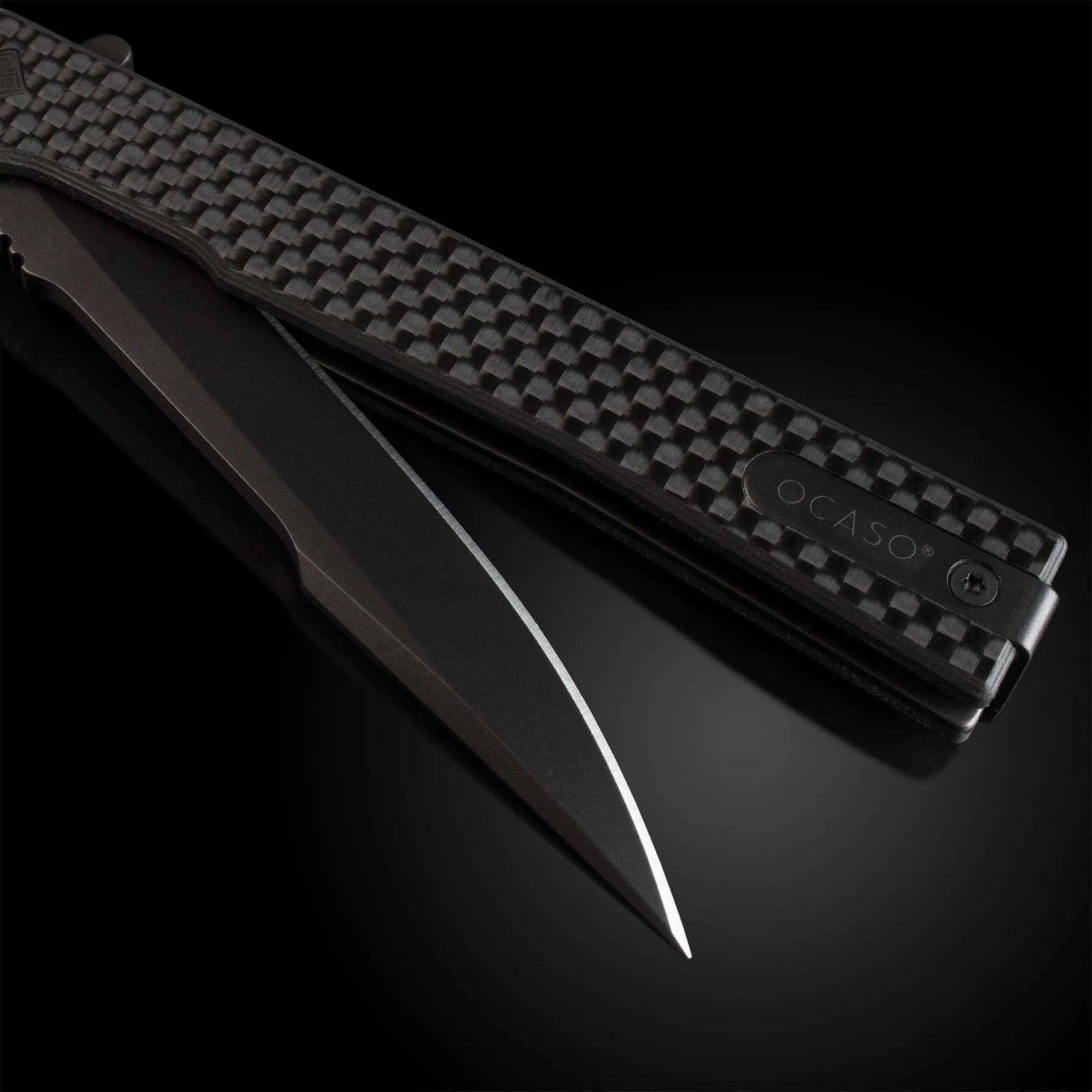 Nóż składany Ocaso Solstice Harpoon Carbon Fiber - Black