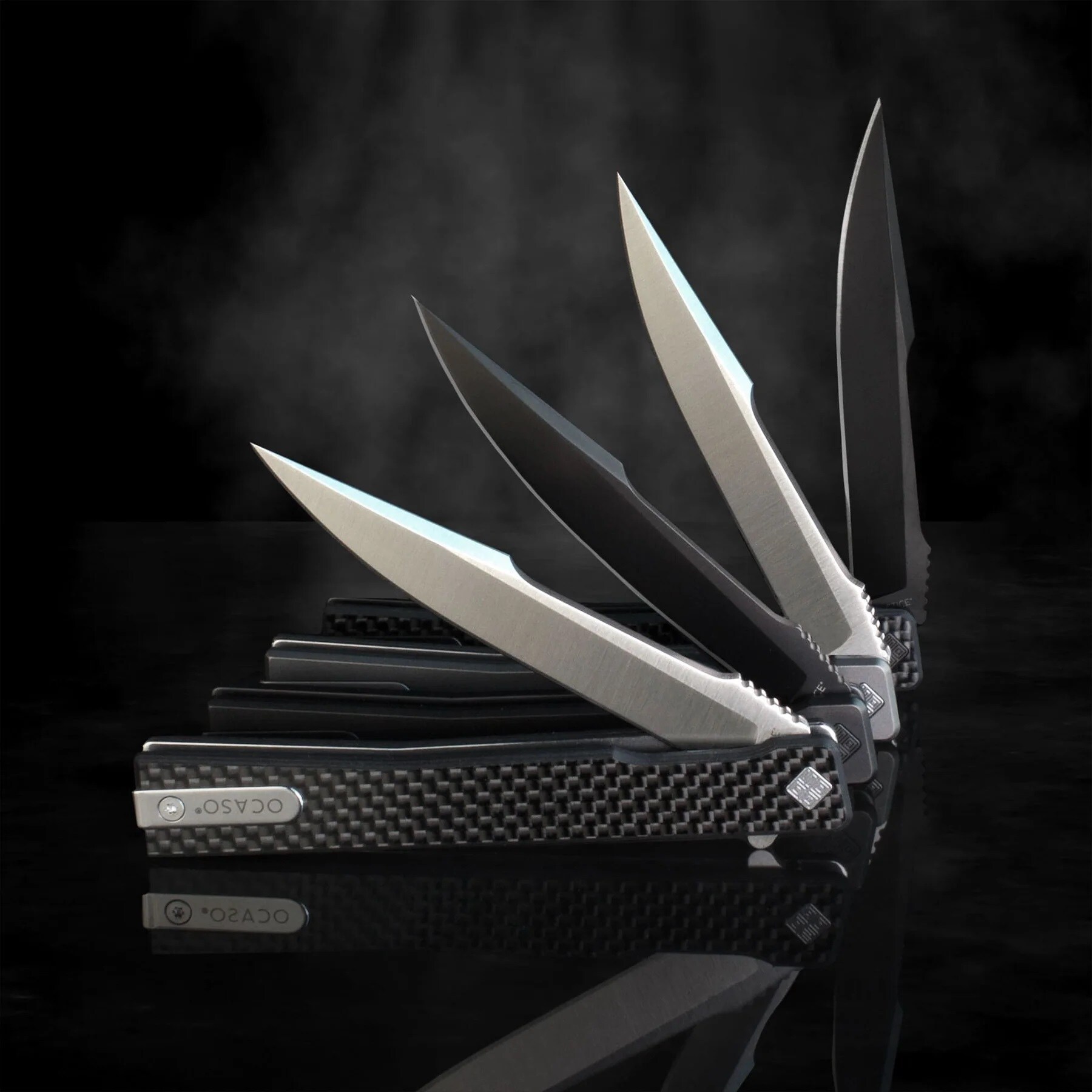 Nóż składany Ocaso Solstice Harpoon Carbon Fiber - Satin