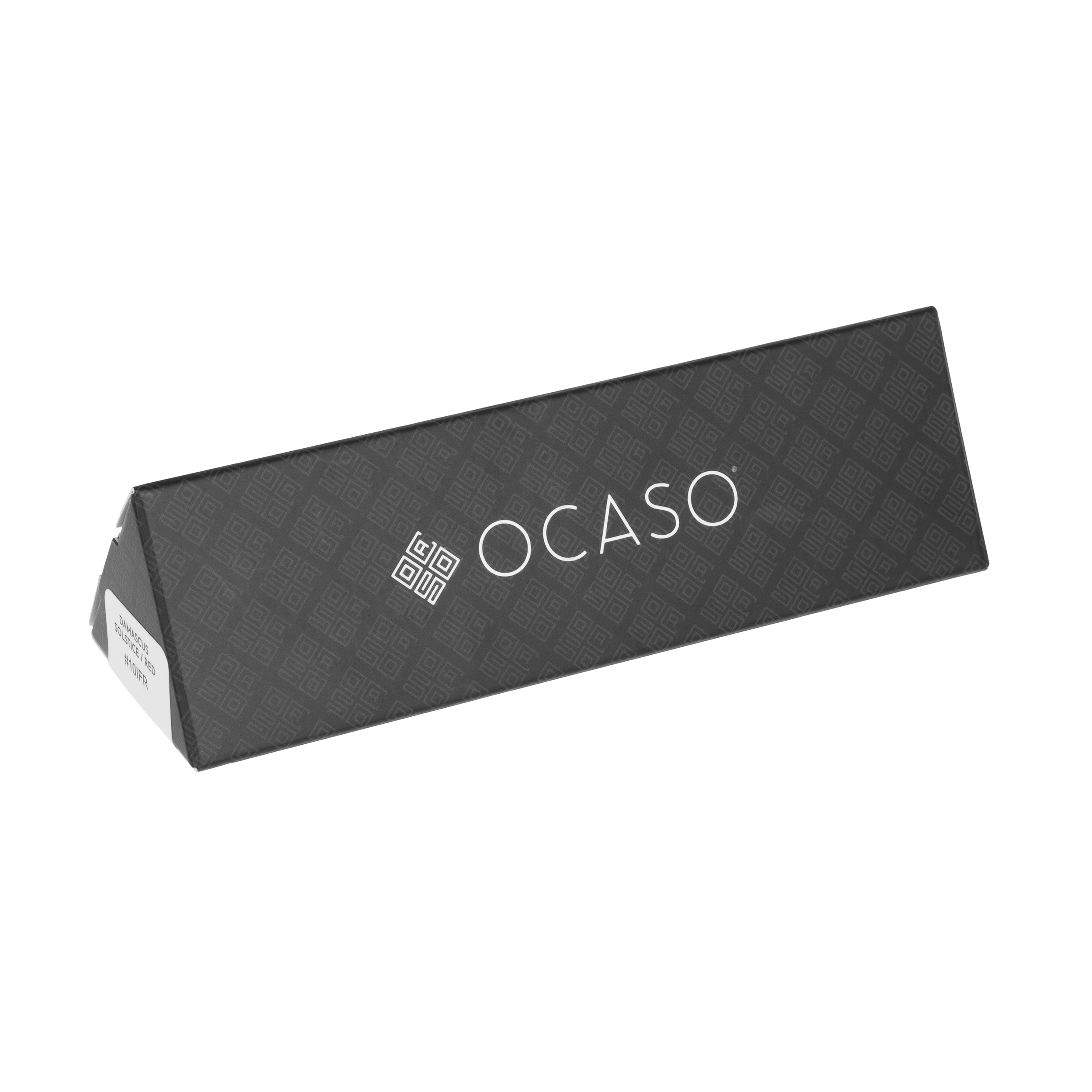 Nóż składany Ocaso Solstice Damascus Fat Carbon - Dark Matter Red