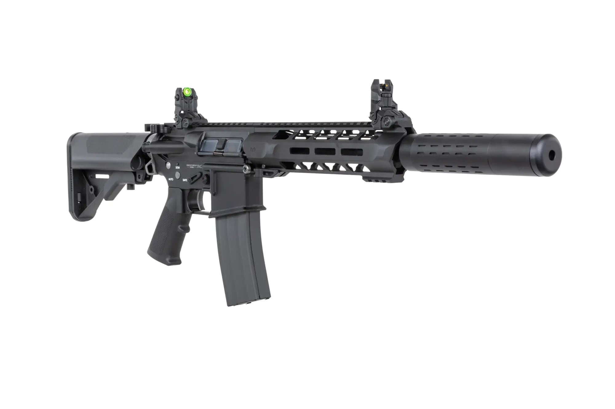 Karabinek szturmowy GBB SRC Dual Power SR4 Zaros-S z magazynkiem CO2 - Black