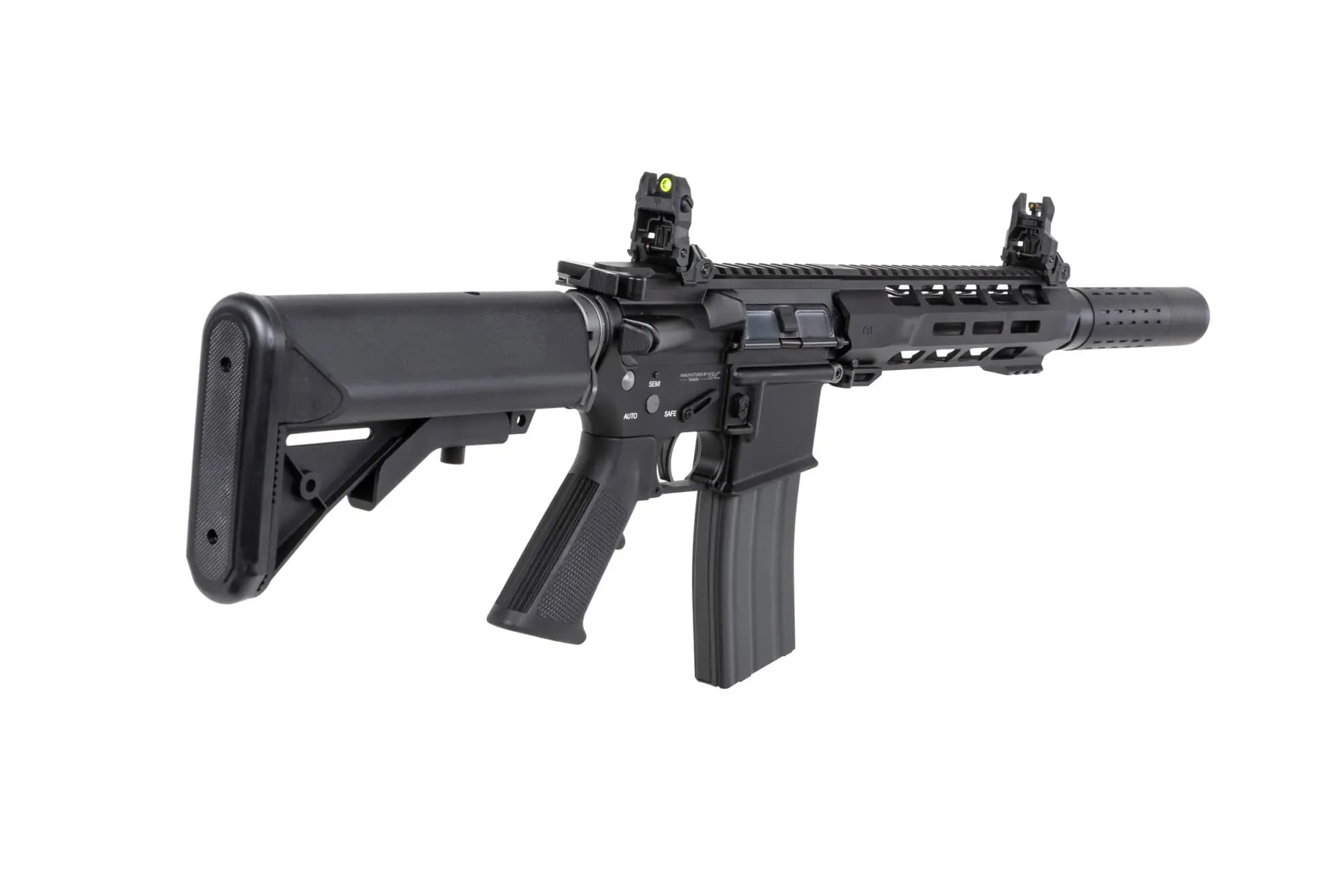 Karabinek szturmowy GBB SRC Dual Power SR4 Zaros-S z magazynkiem CO2 - Black