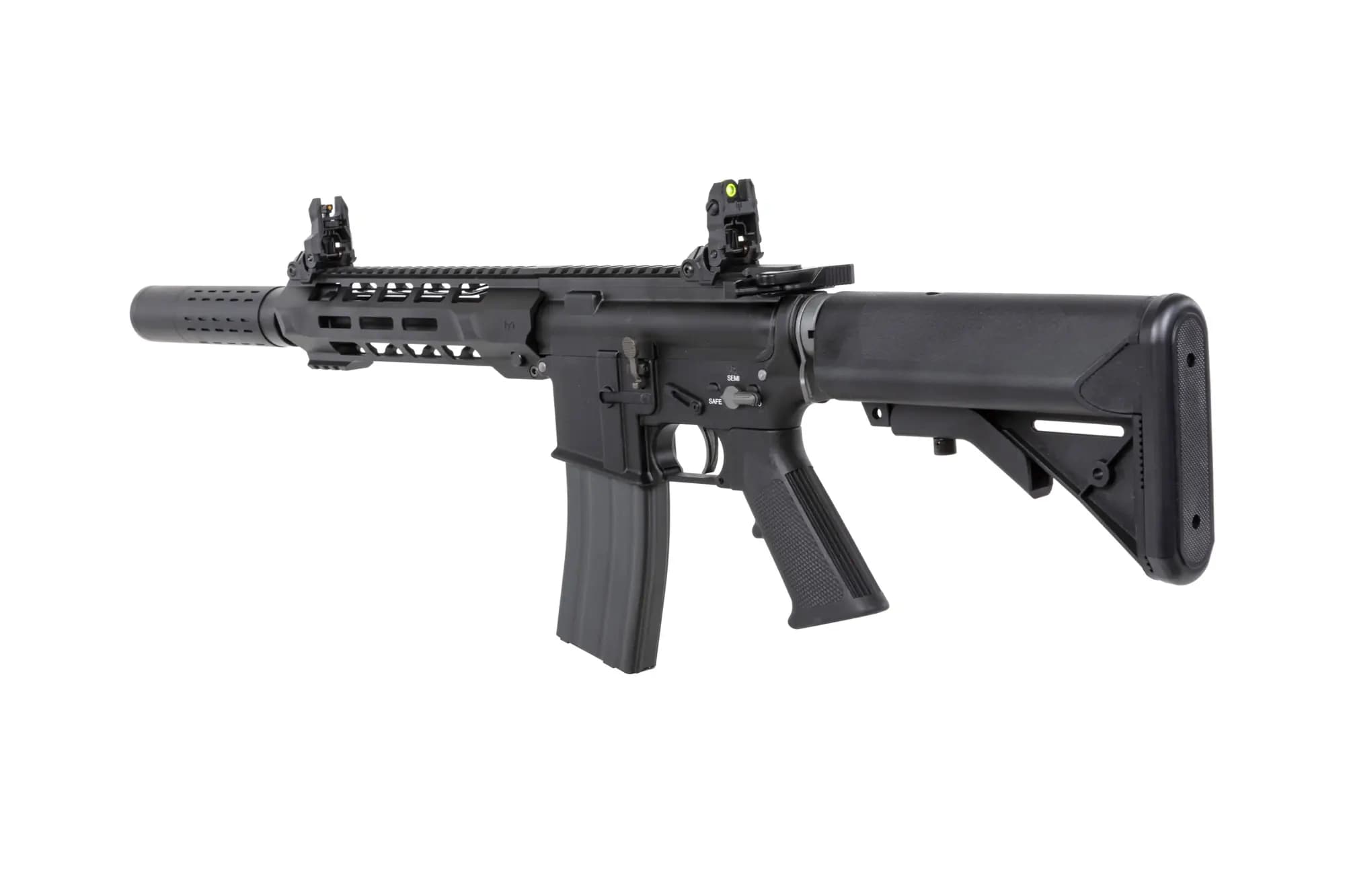 Karabinek szturmowy GBB SRC Dual Power SR4 Zaros-S z magazynkiem CO2 - Black