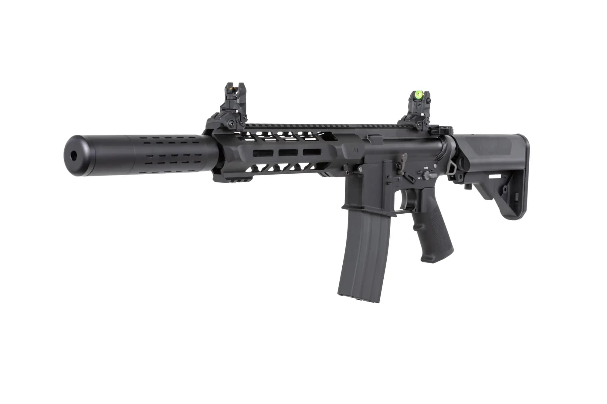 Karabinek szturmowy GBB SRC Dual Power SR4 Zaros-S z magazynkiem CO2 - Black