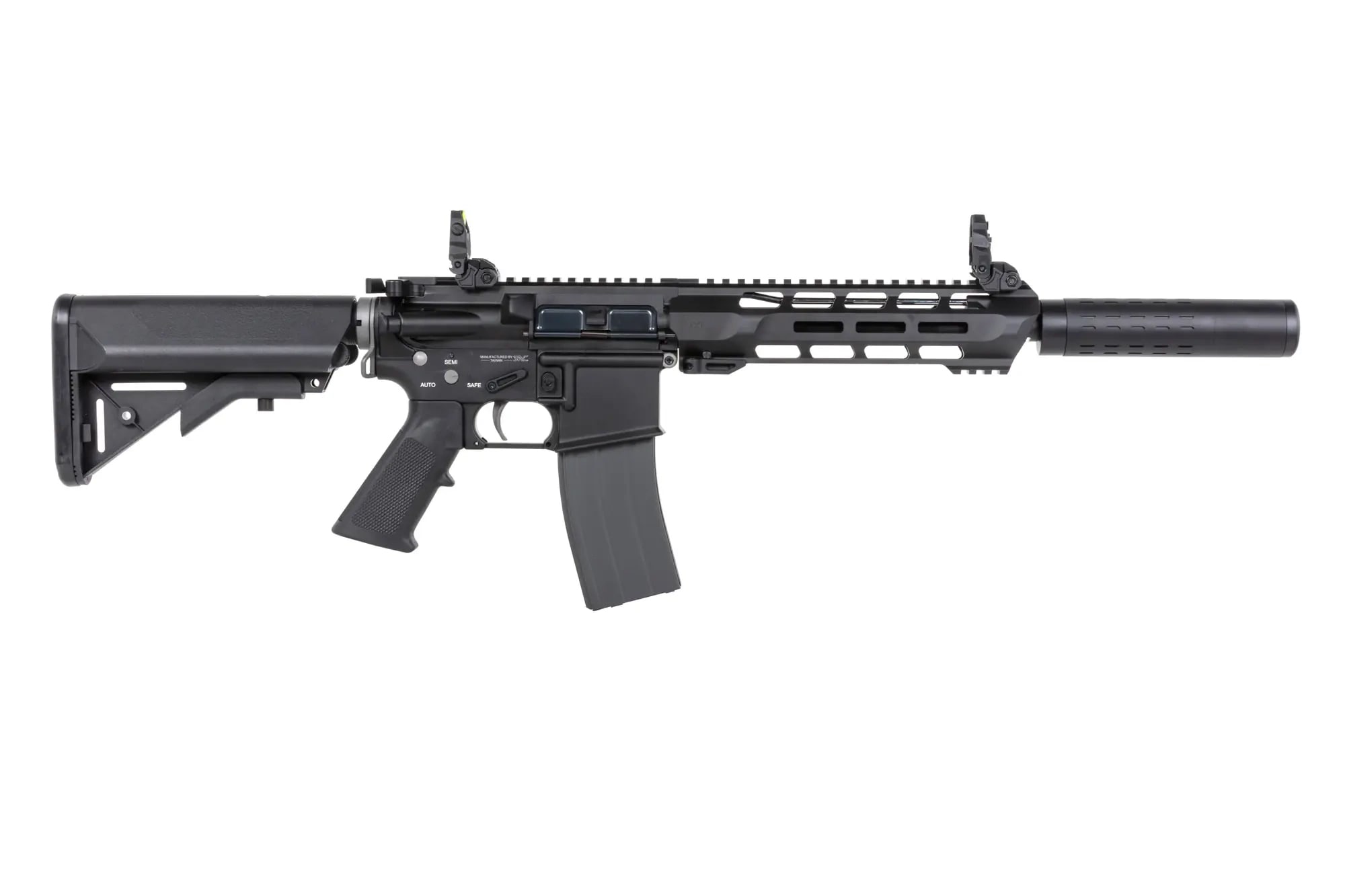Karabinek szturmowy GBB SRC Dual Power SR4 Zaros-S z magazynkiem CO2 - Black