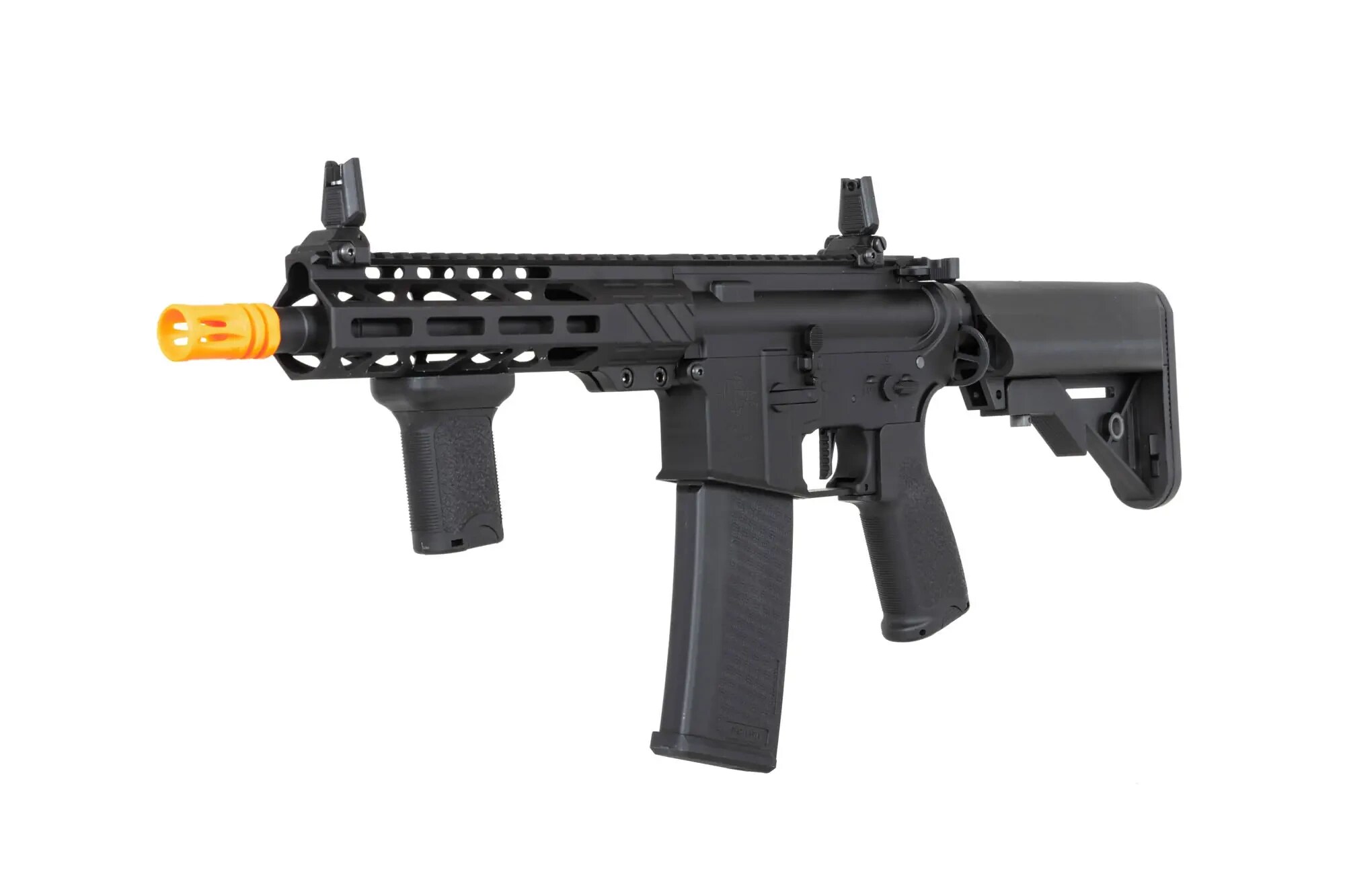 Karabinek szturmowy AEG Specna Arms RRA SA-E25 HAL ETU z pomarańczowym urządzeniem wylotowym - Black