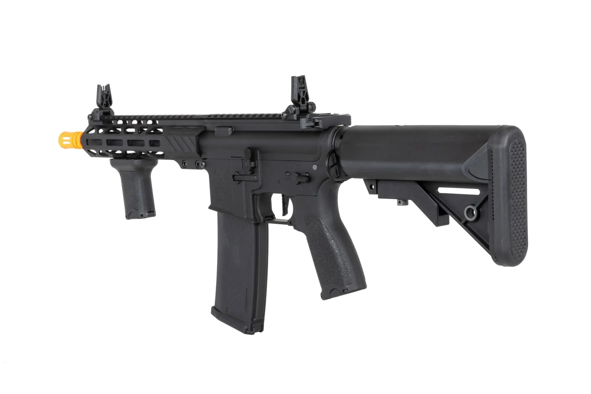 Karabinek szturmowy AEG Specna Arms RRA SA-E25 HAL ETU z pomarańczowym urządzeniem wylotowym - Black