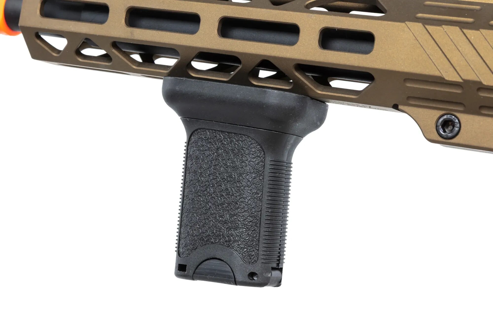 Karabinek szturmowy AEG Specna Arms RRA SA-E25 HAL ETU z pomarańczowym urządzeniem wylotowym - Chaos Bronze
