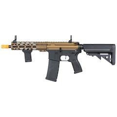 Karabinek szturmowy AEG Specna Arms RRA SA-E25 HAL ETU z pomarańczowym urządzeniem wylotowym - Chaos Bronze
