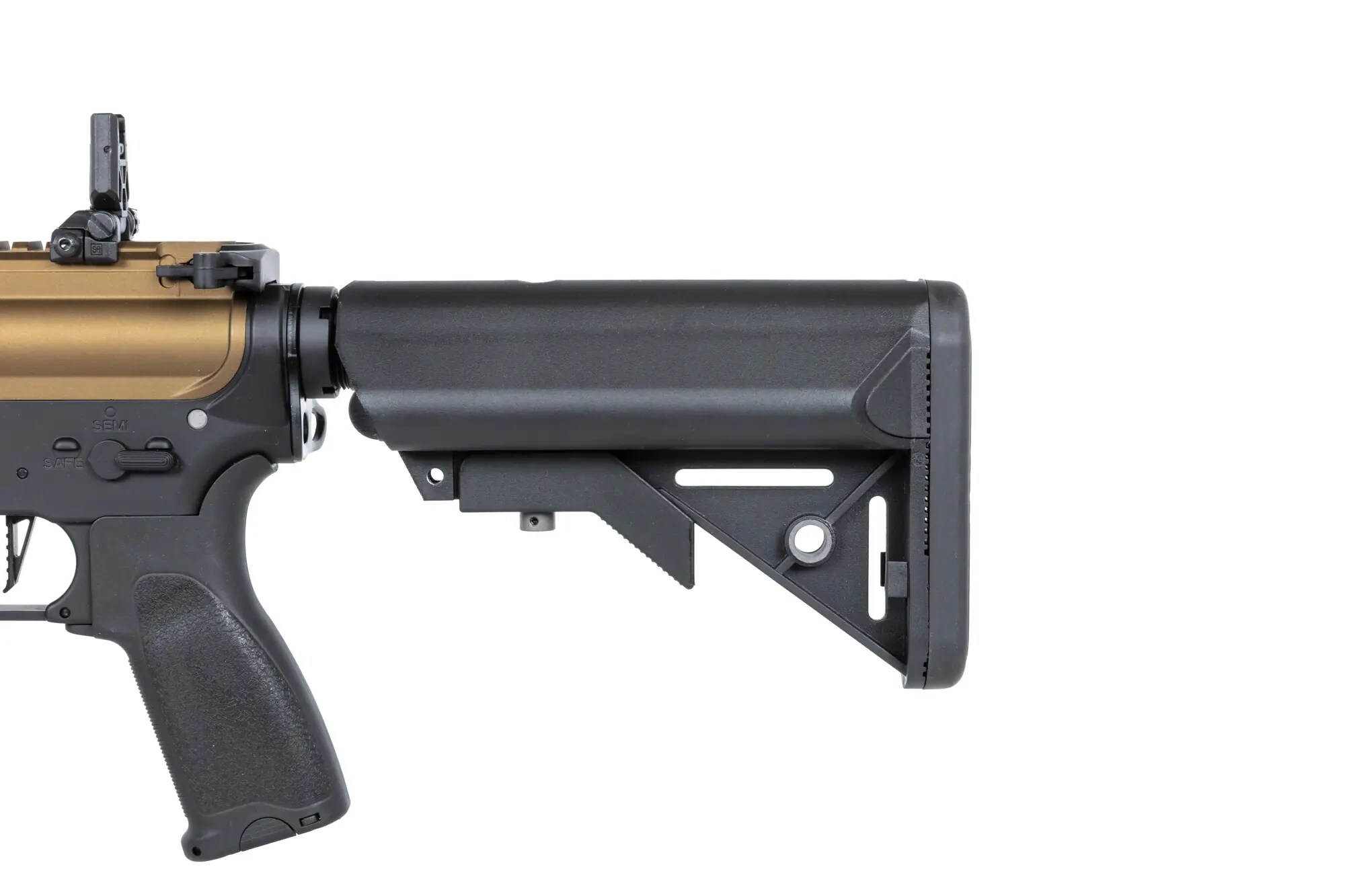 Karabinek szturmowy AEG Specna Arms RRA SA-E25 HAL ETU z pomarańczowym urządzeniem wylotowym - Chaos Bronze