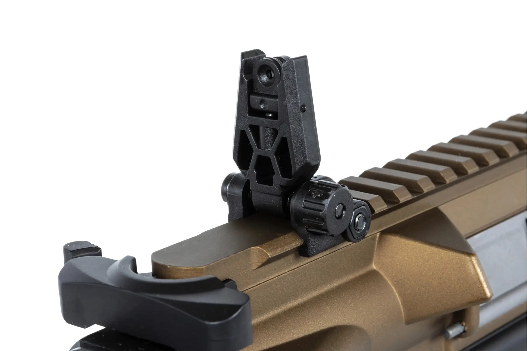 Karabinek szturmowy AEG Specna Arms RRA SA-E25 HAL ETU z pomarańczowym urządzeniem wylotowym - Chaos Bronze