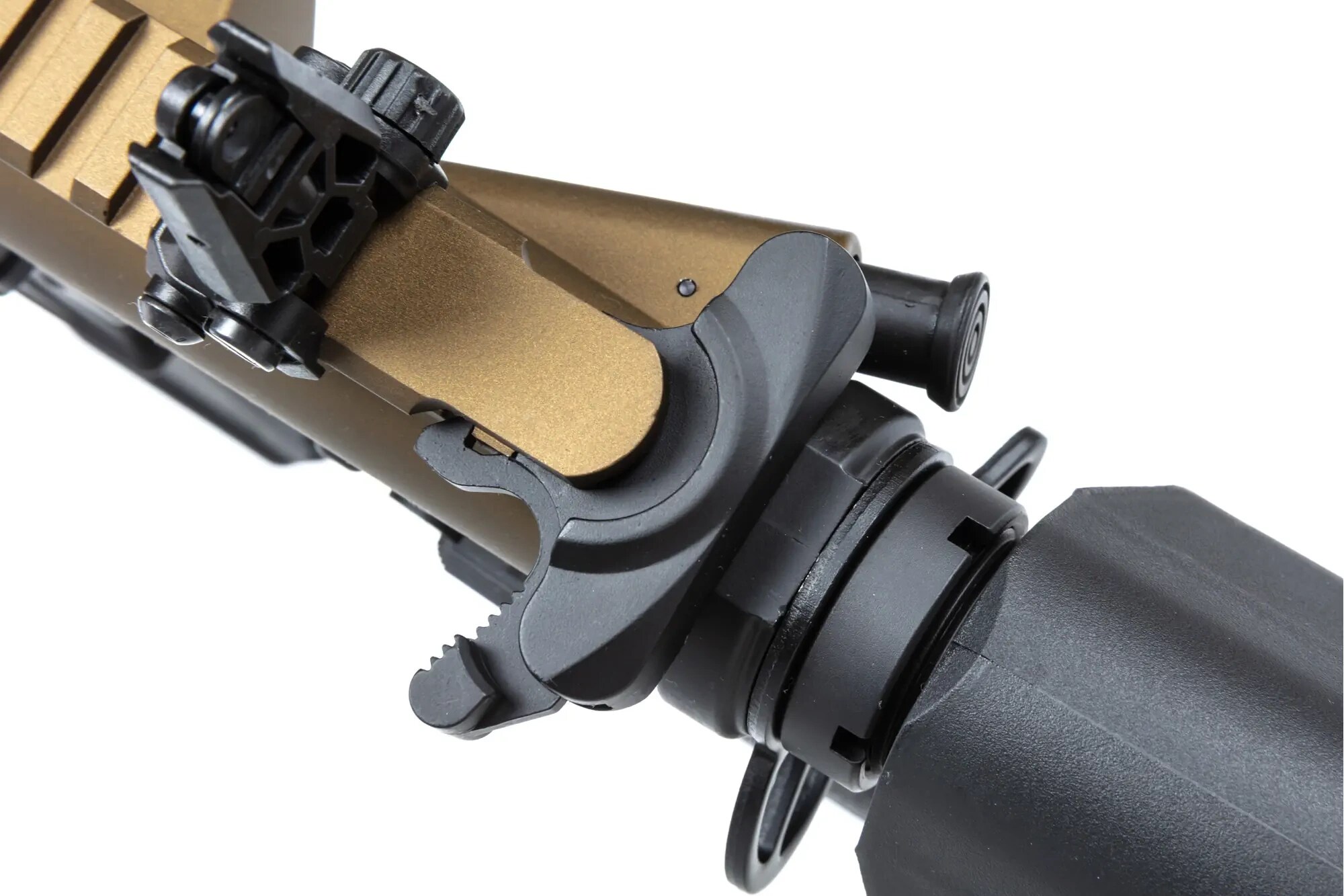 Karabinek szturmowy AEG Specna Arms RRA SA-E25 HAL ETU z pomarańczowym urządzeniem wylotowym - Chaos Bronze