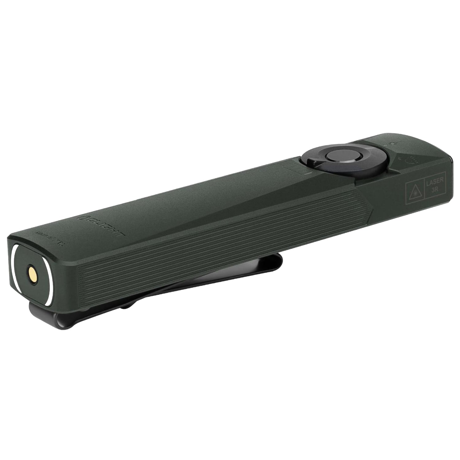 Latarka ze wskaźnikiem laserowym Olight Arkfeld Ultra UV Cool White Olive Grey - 1400 lumenów