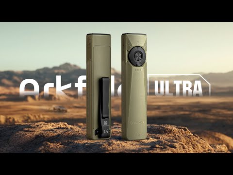 Latarka ze wskaźnikiem laserowym Olight Arkfeld Ultra UV Cool White Olive Grey - 1400 lumenów