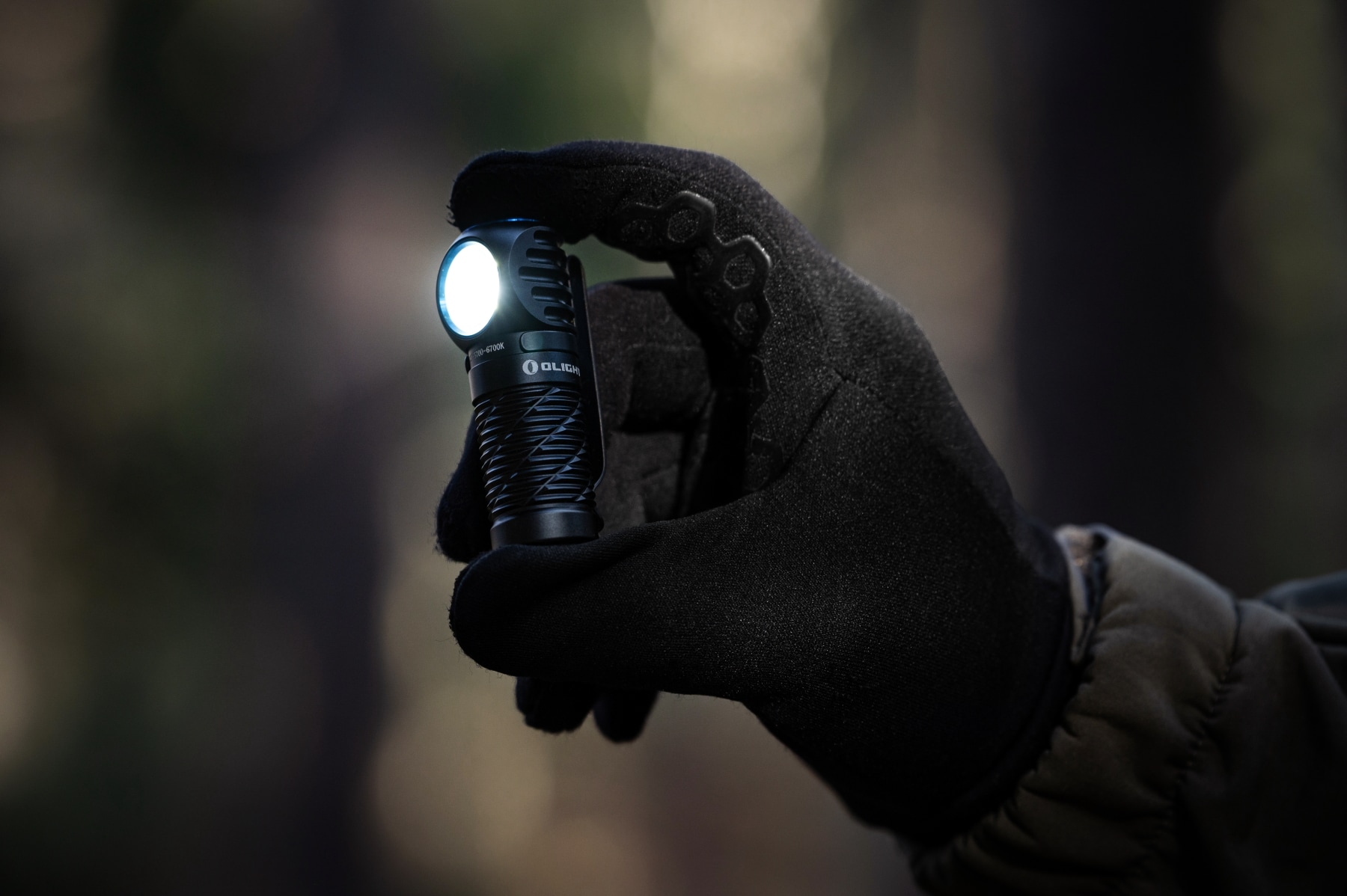 Налобний та кутовий ліхтарик Olight Perun 3 Mini Premium Cool White Black з пов'язкою - 1250 люменів