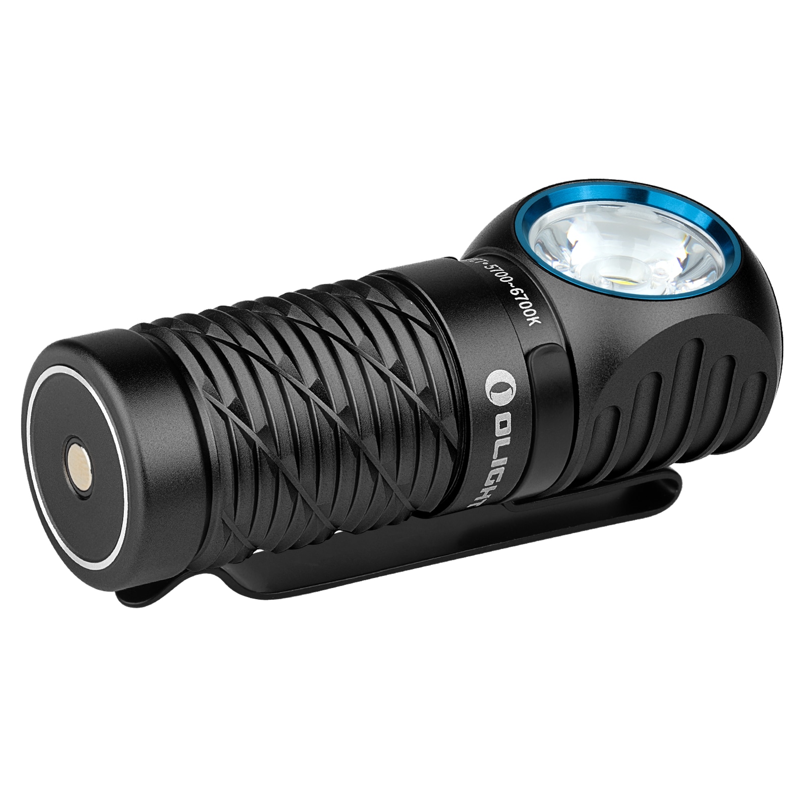 Latarka czołowa i kątowa Olight Perun 3 Mini Premium Cool White Black z opaską - 1250 lumenów